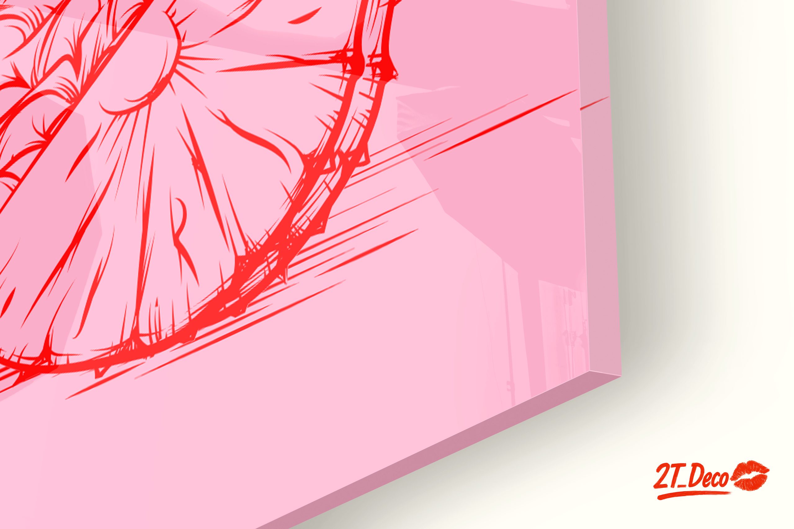 Stylized Red Pineapple Art - Image 9