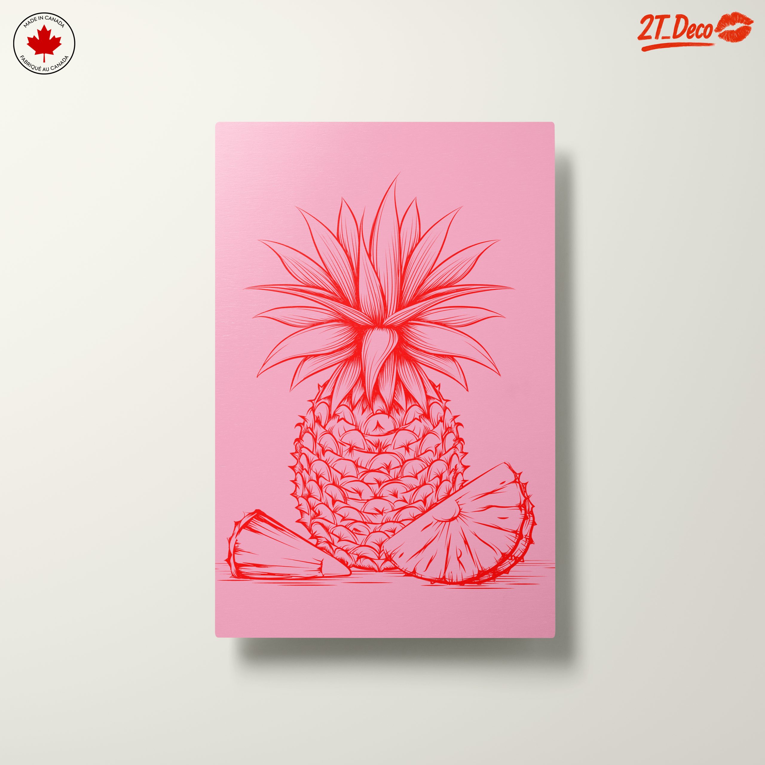 Stylized Red Pineapple Art - Image 10