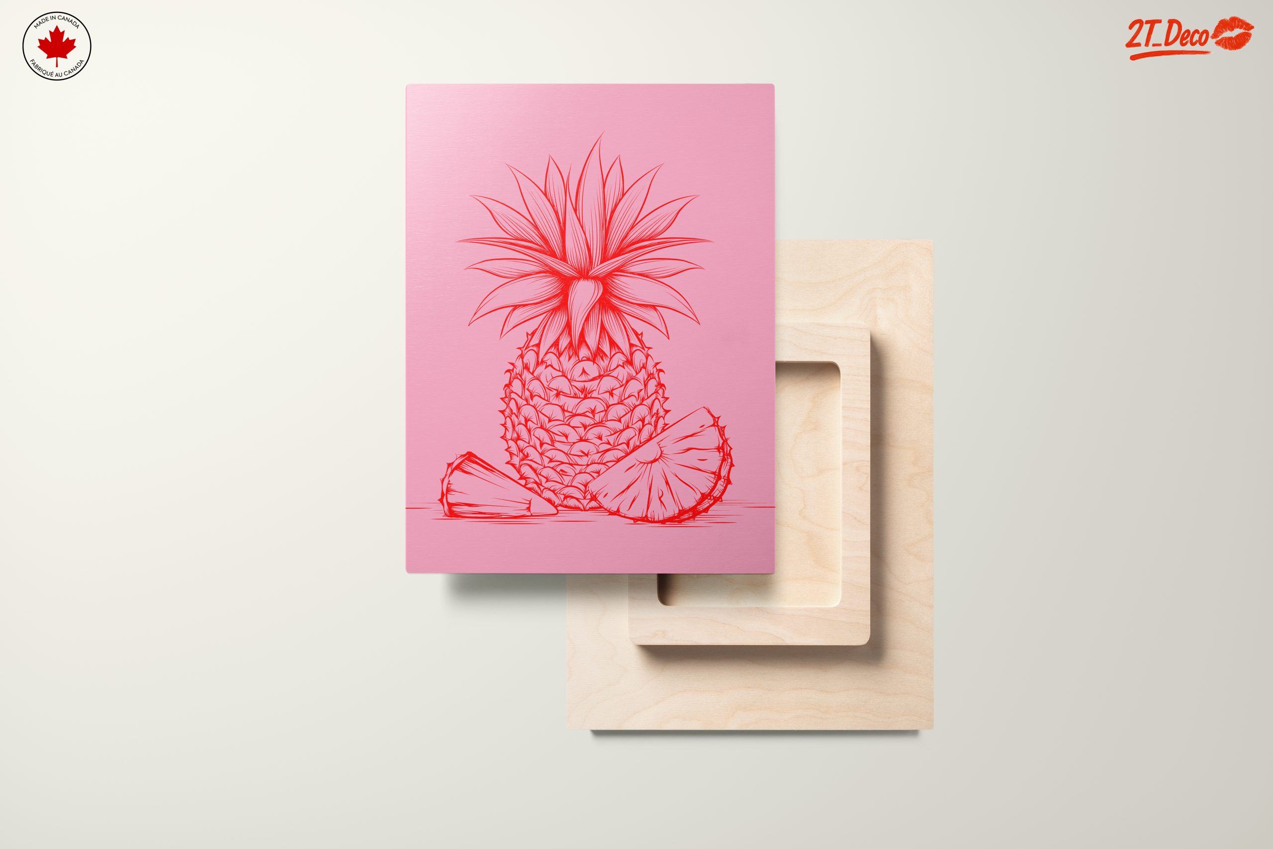 Stylized Red Pineapple Art - Image 11