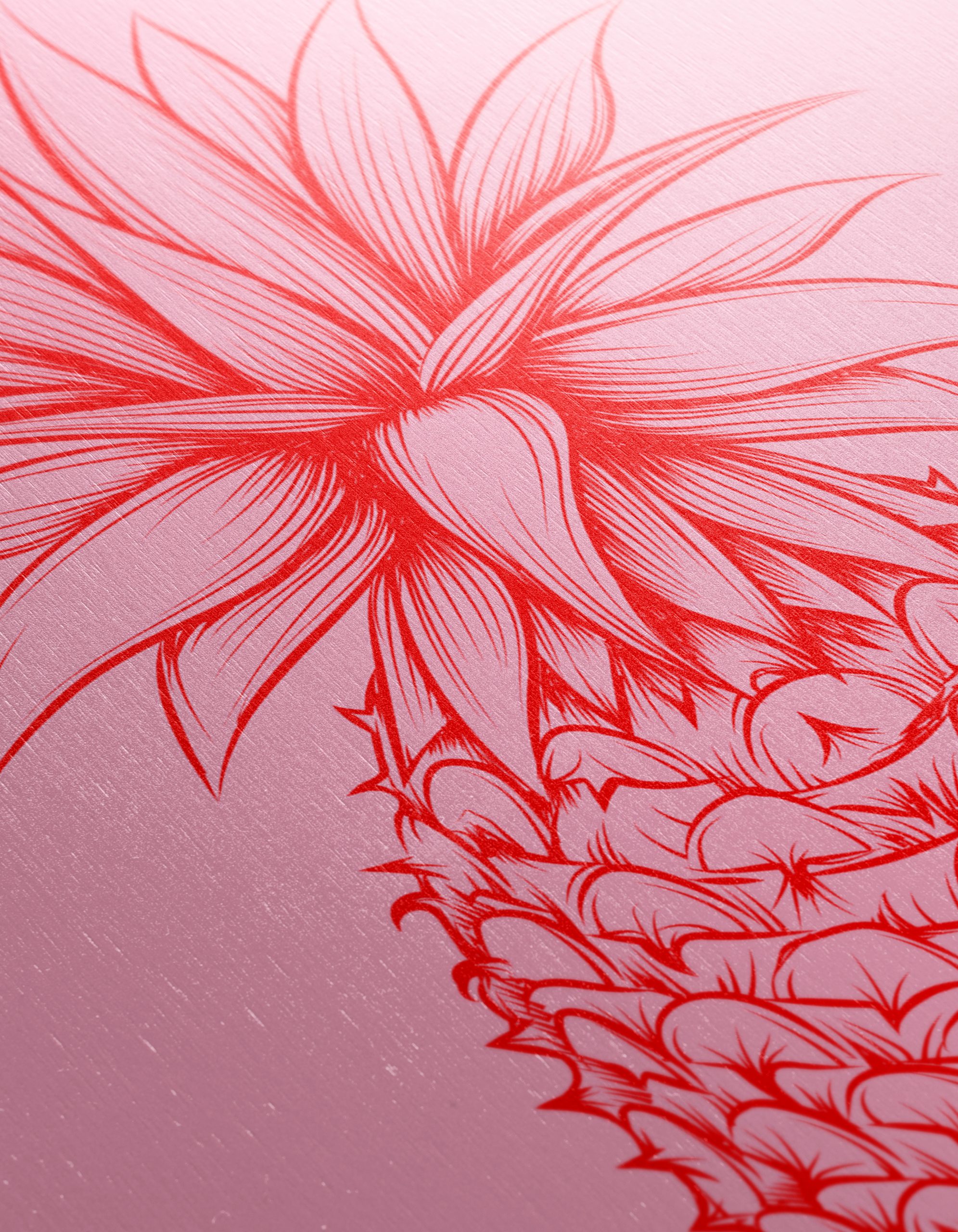 Stylized Red Pineapple Art - Image 12