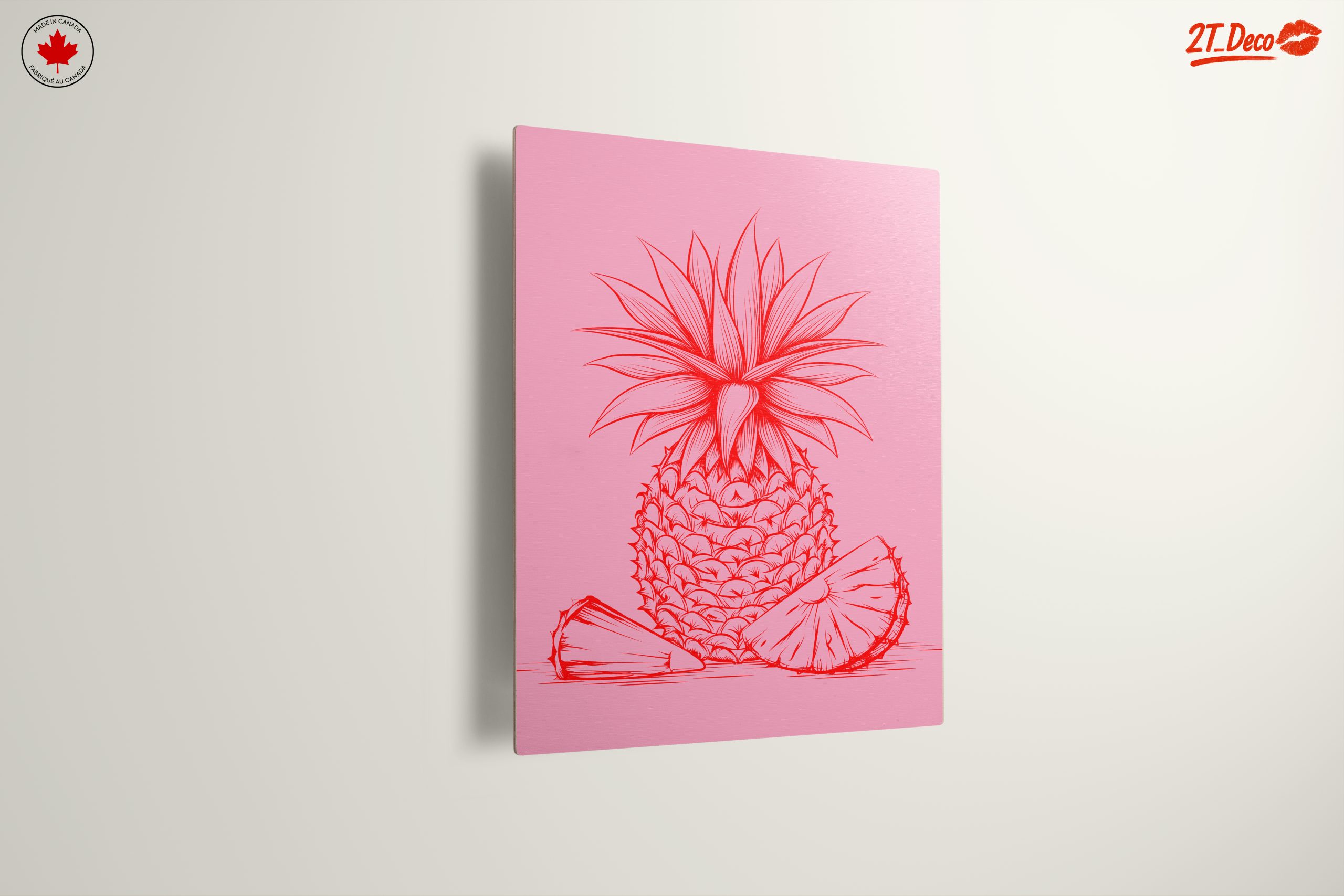 Stylized Red Pineapple Art - Image 13
