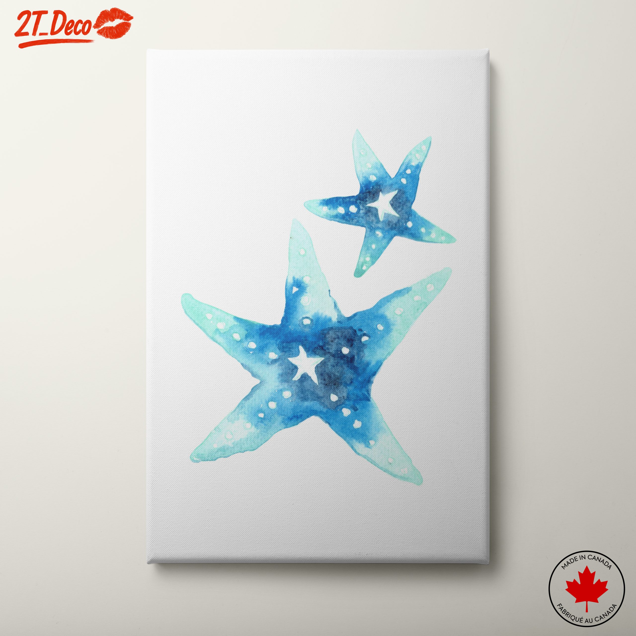 Watercolor Starfish Abstract Art