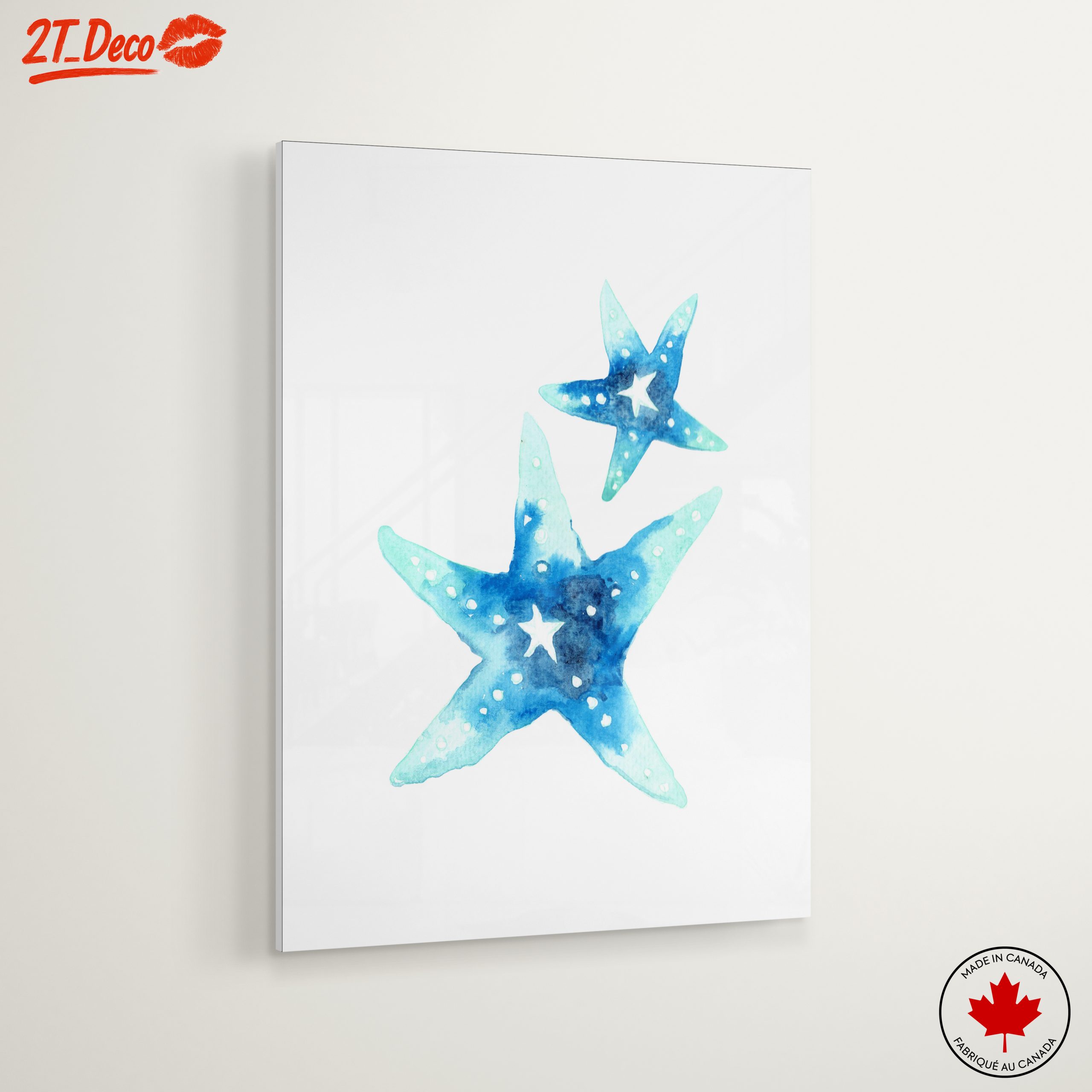 Watercolor Starfish Abstract Art - Image 6