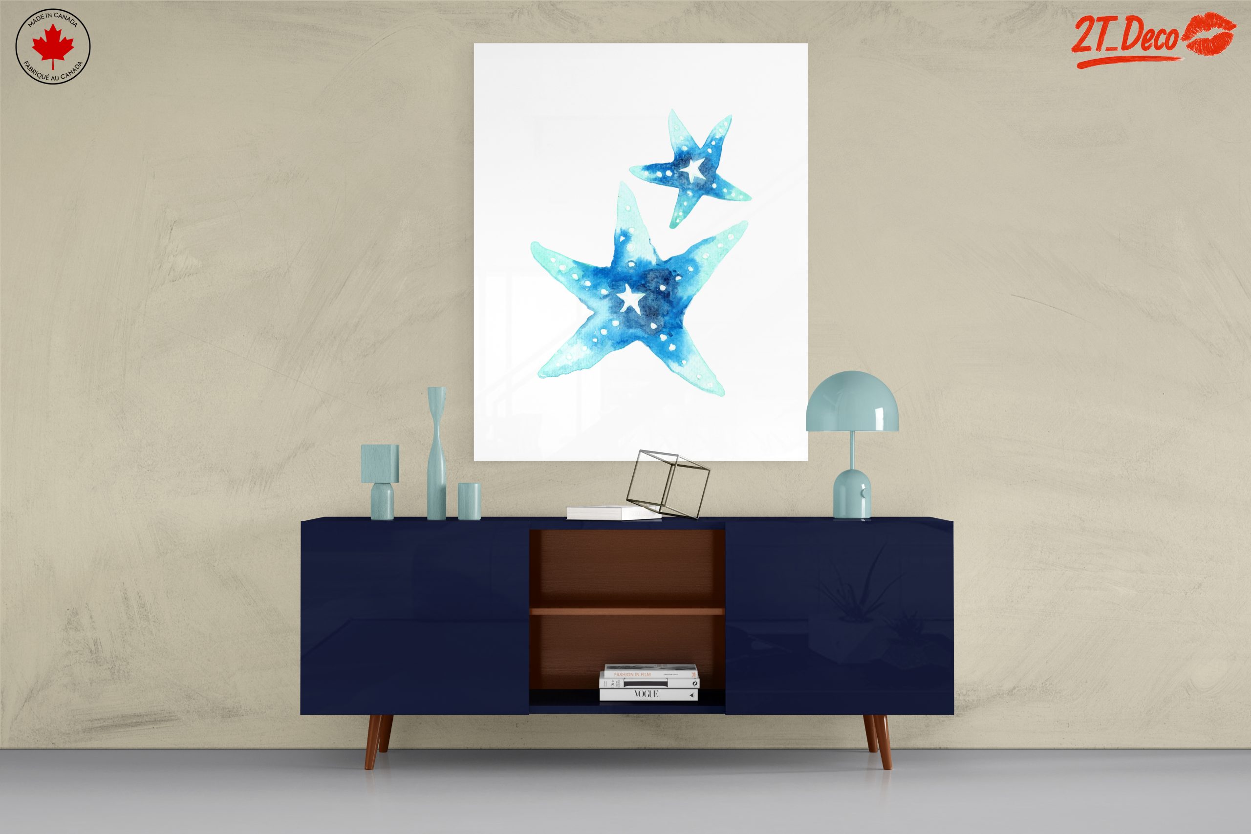 Watercolor Starfish Abstract Art - Image 8