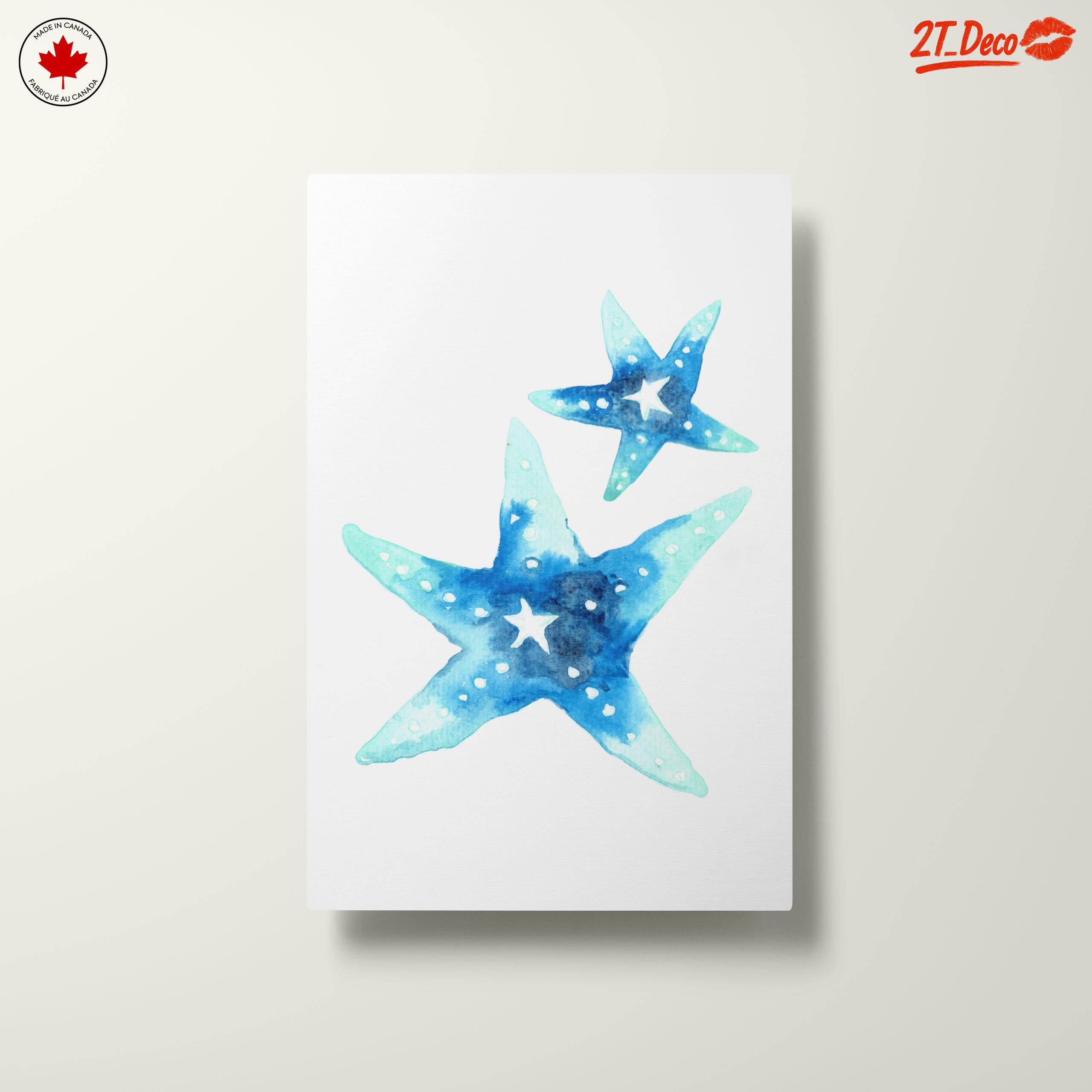 Watercolor Starfish Abstract Art - Image 10