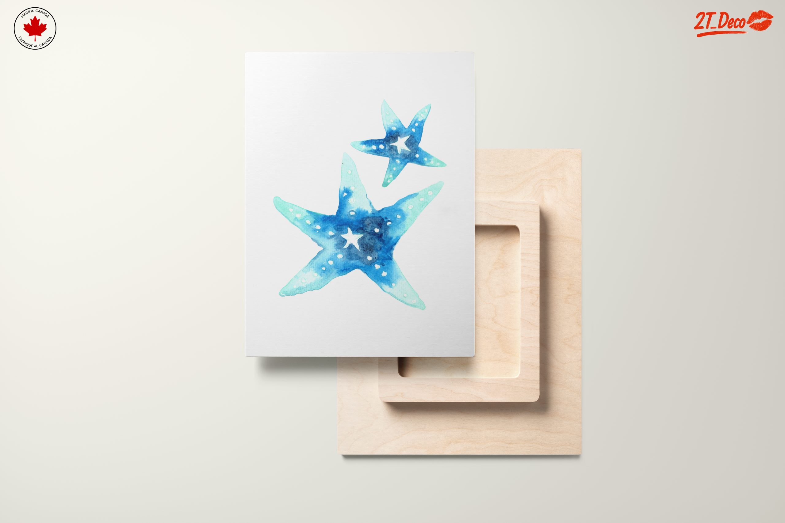 Watercolor Starfish Abstract Art - Image 11