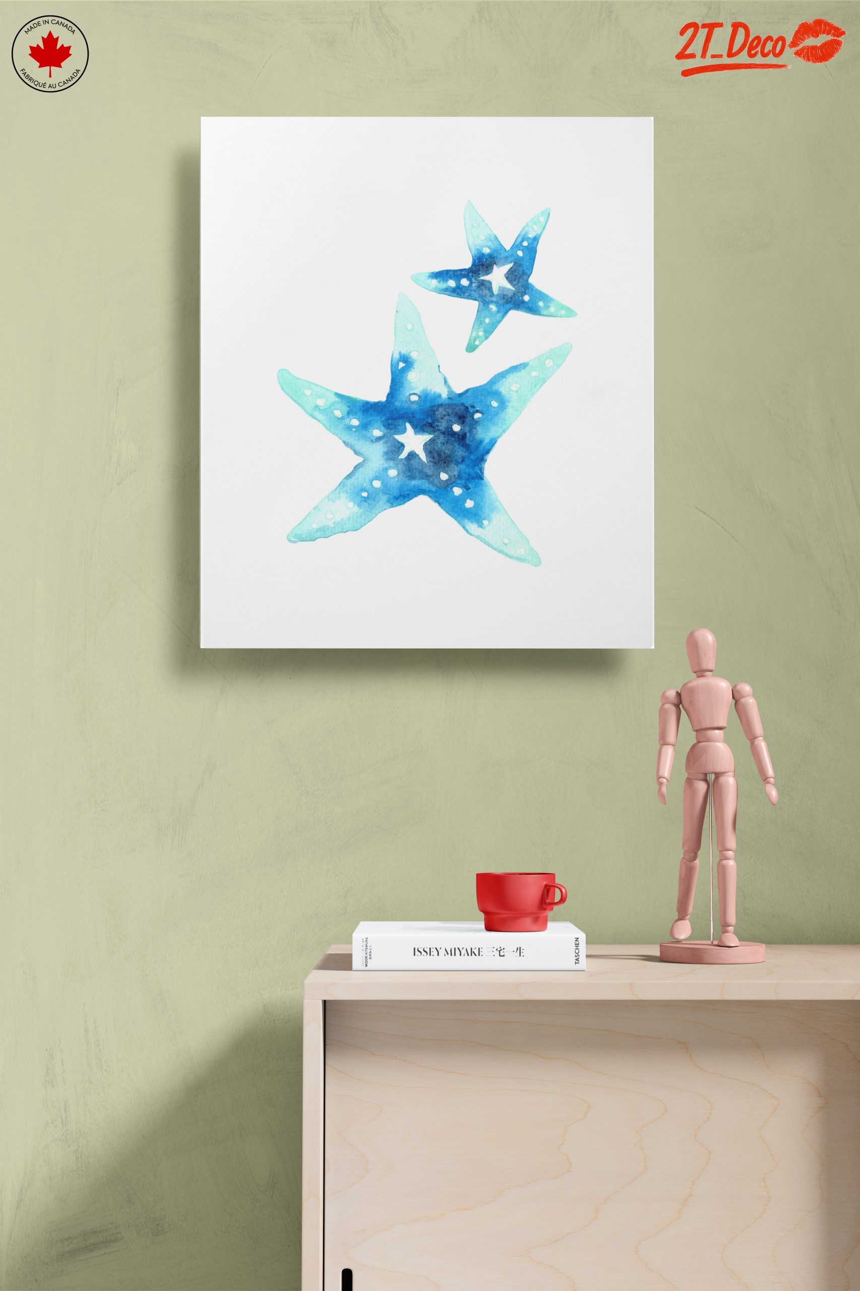 Watercolor Starfish Abstract Art - Image 14