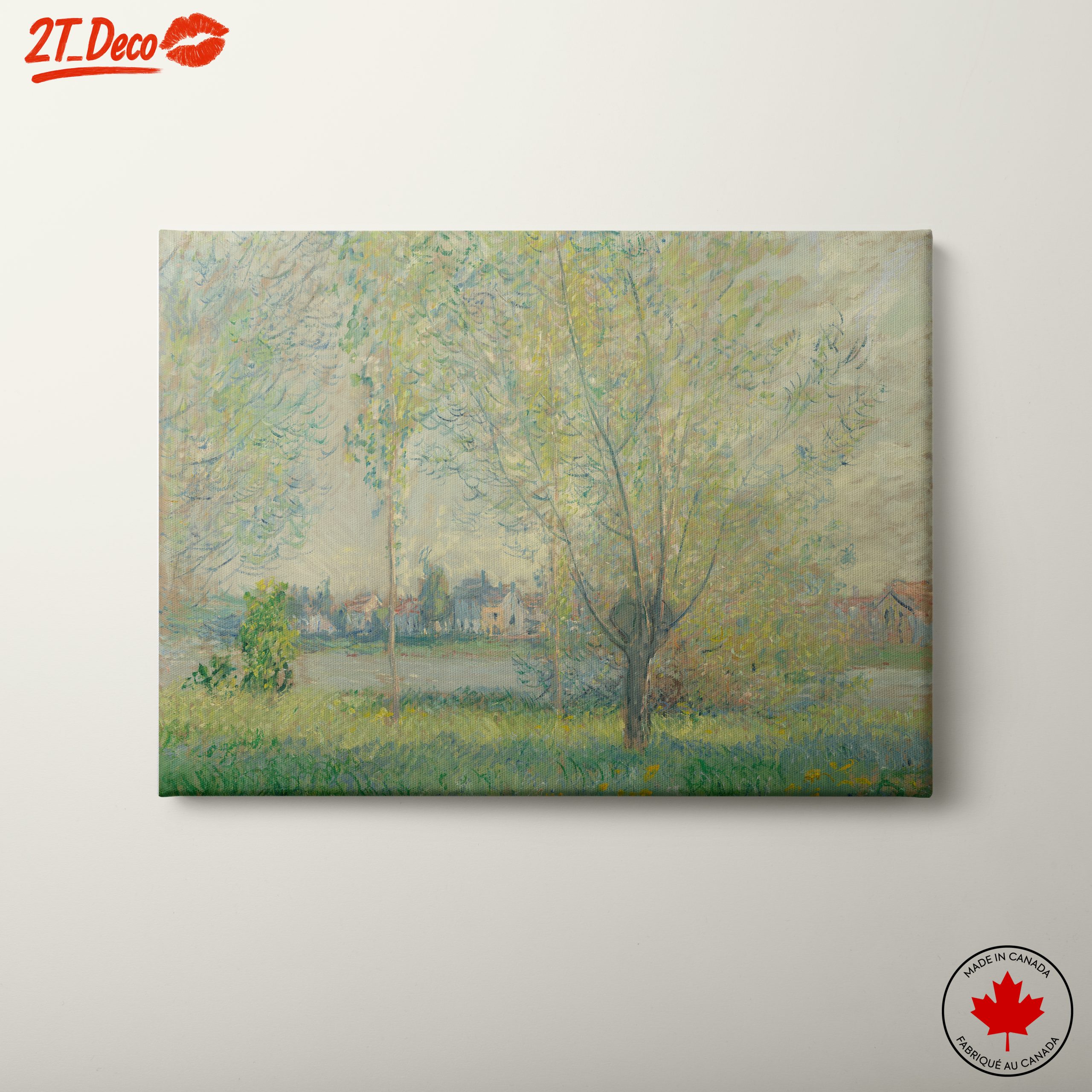 Abstract Landscape with Soft Pastels and Brush Strokes