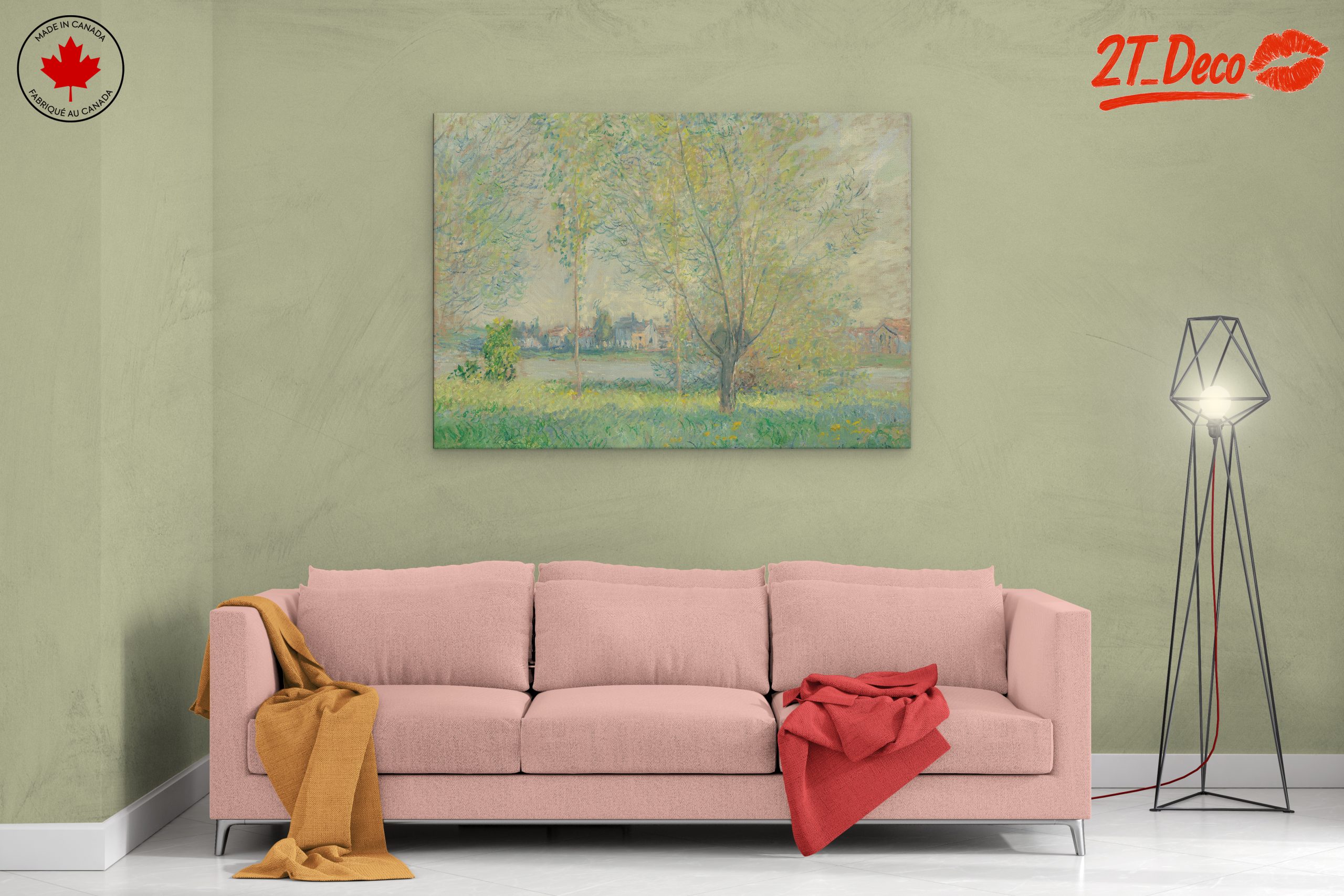 Abstract Landscape with Soft Pastels and Brush Strokes - Image 2