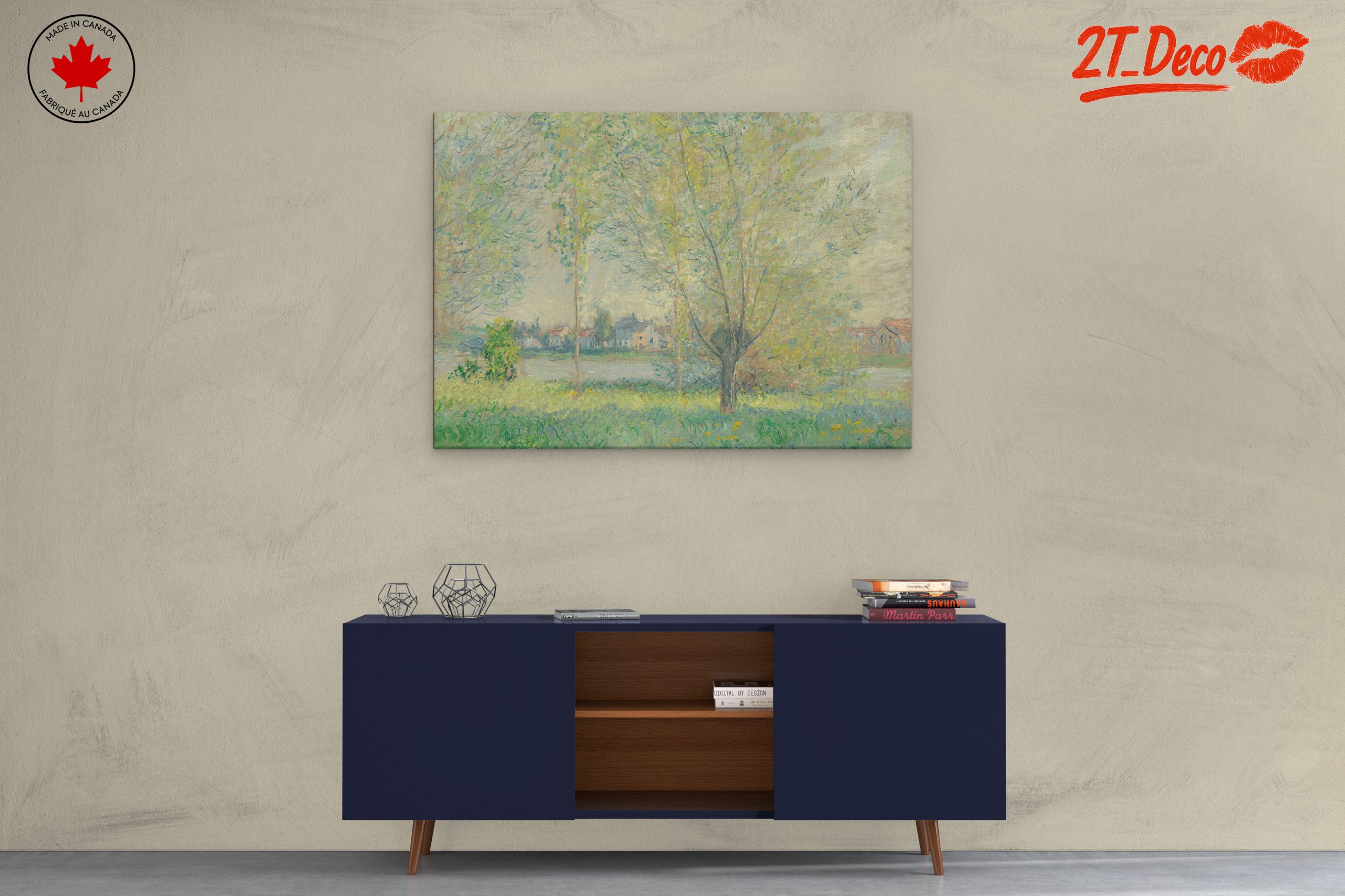 Abstract Landscape with Soft Pastels and Brush Strokes - Image 3