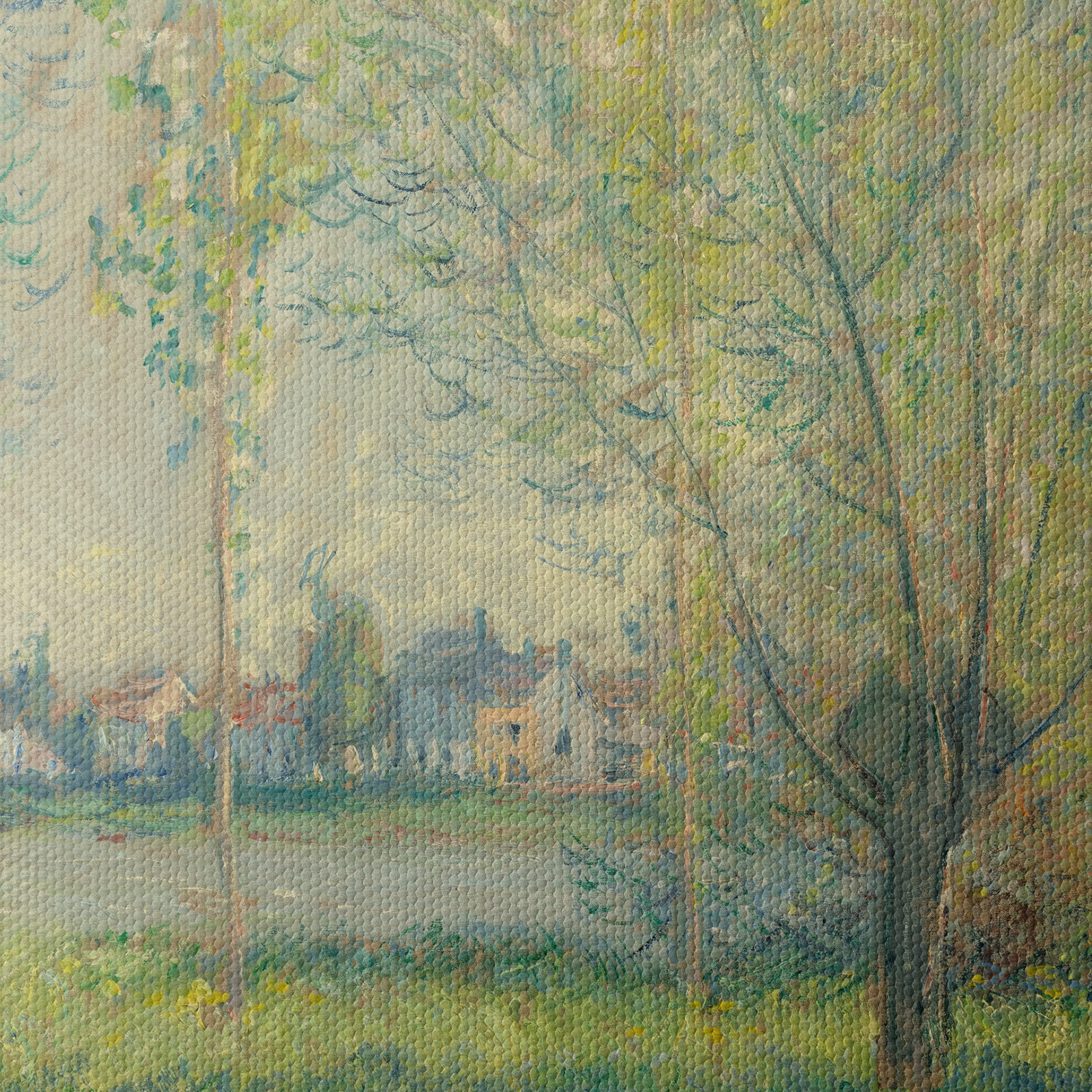 Abstract Landscape with Soft Pastels and Brush Strokes - Image 4