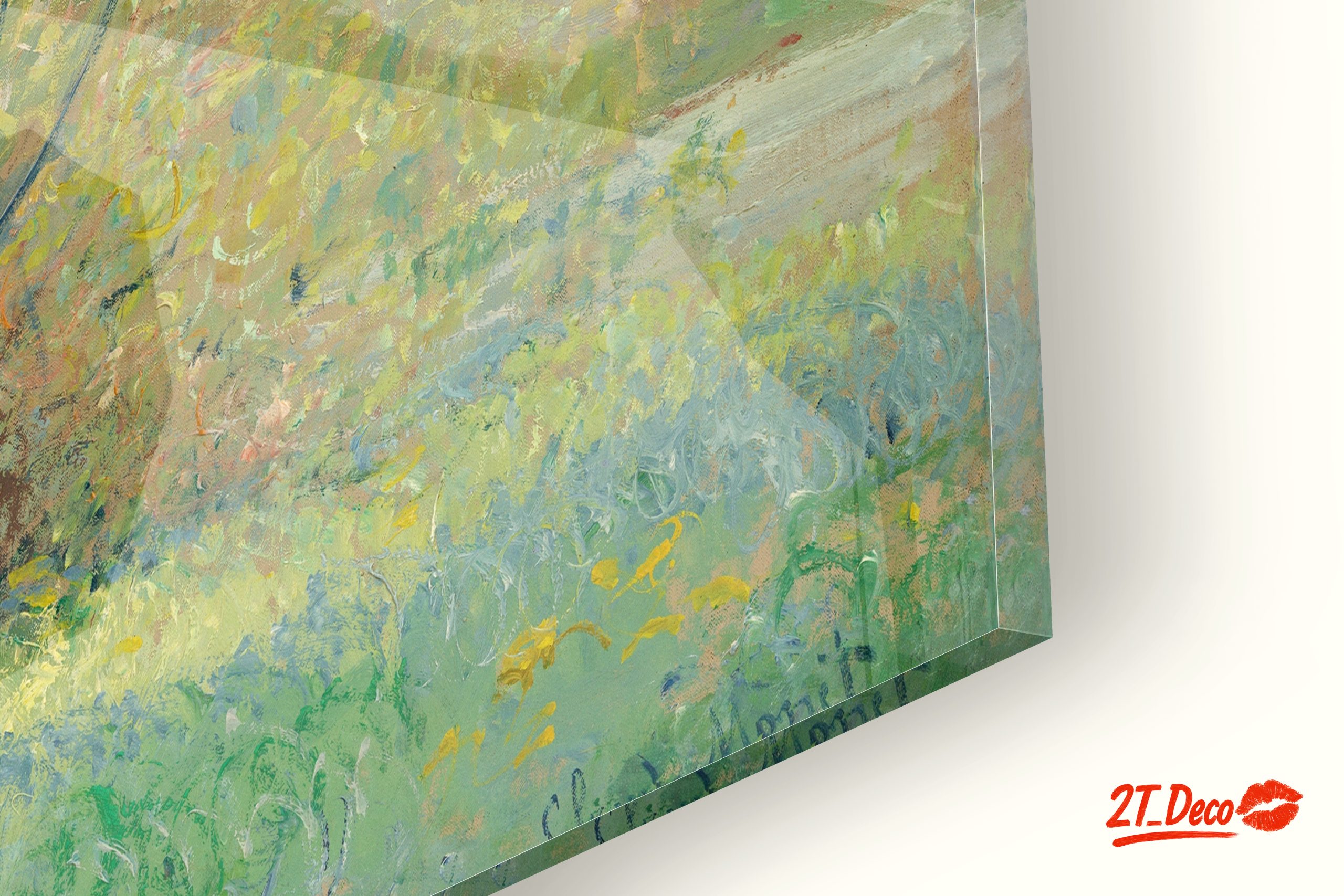 Abstract Landscape with Soft Pastels and Brush Strokes - Image 9