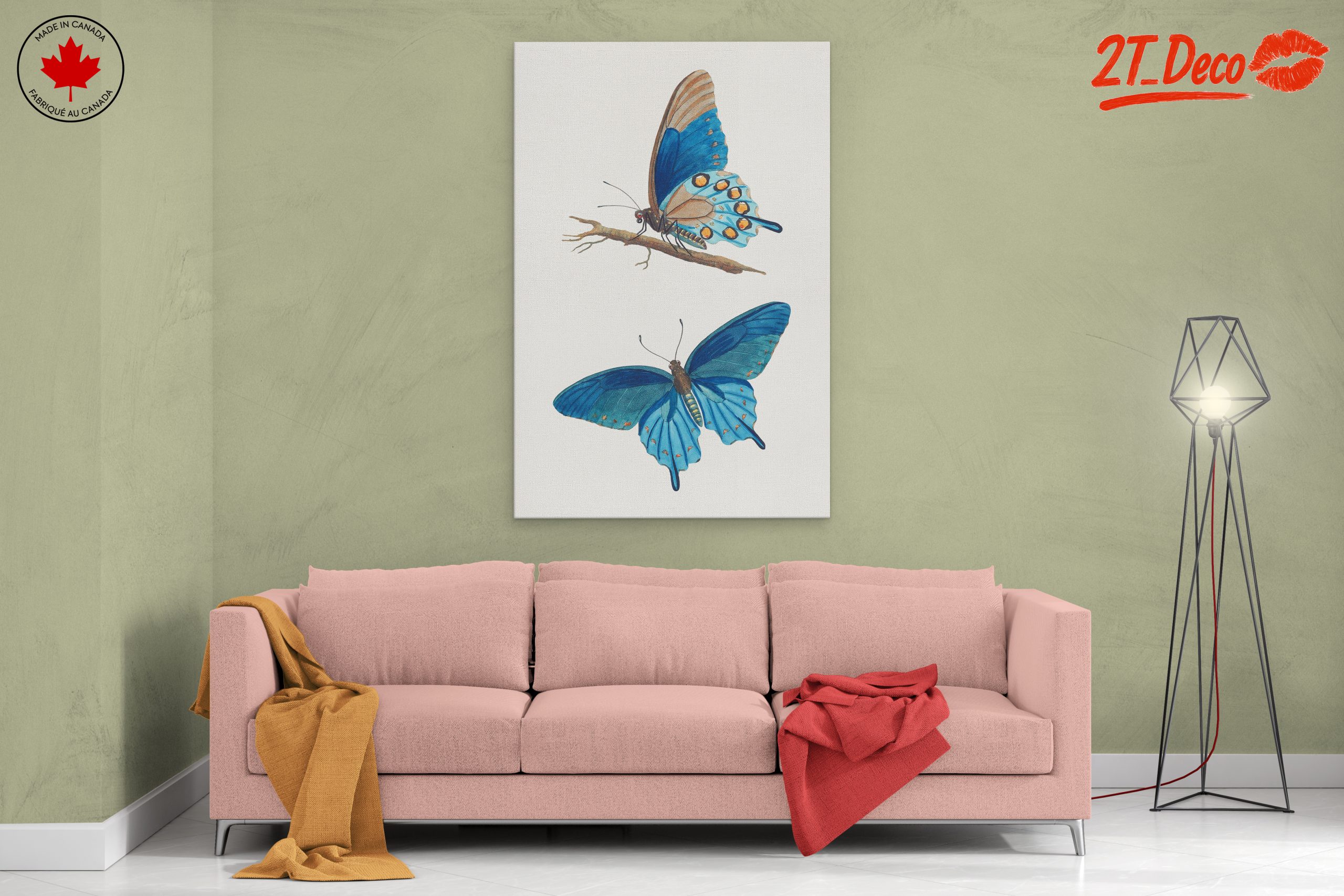 Stunning Blue Butterflies Artwork 2 - Image 2
