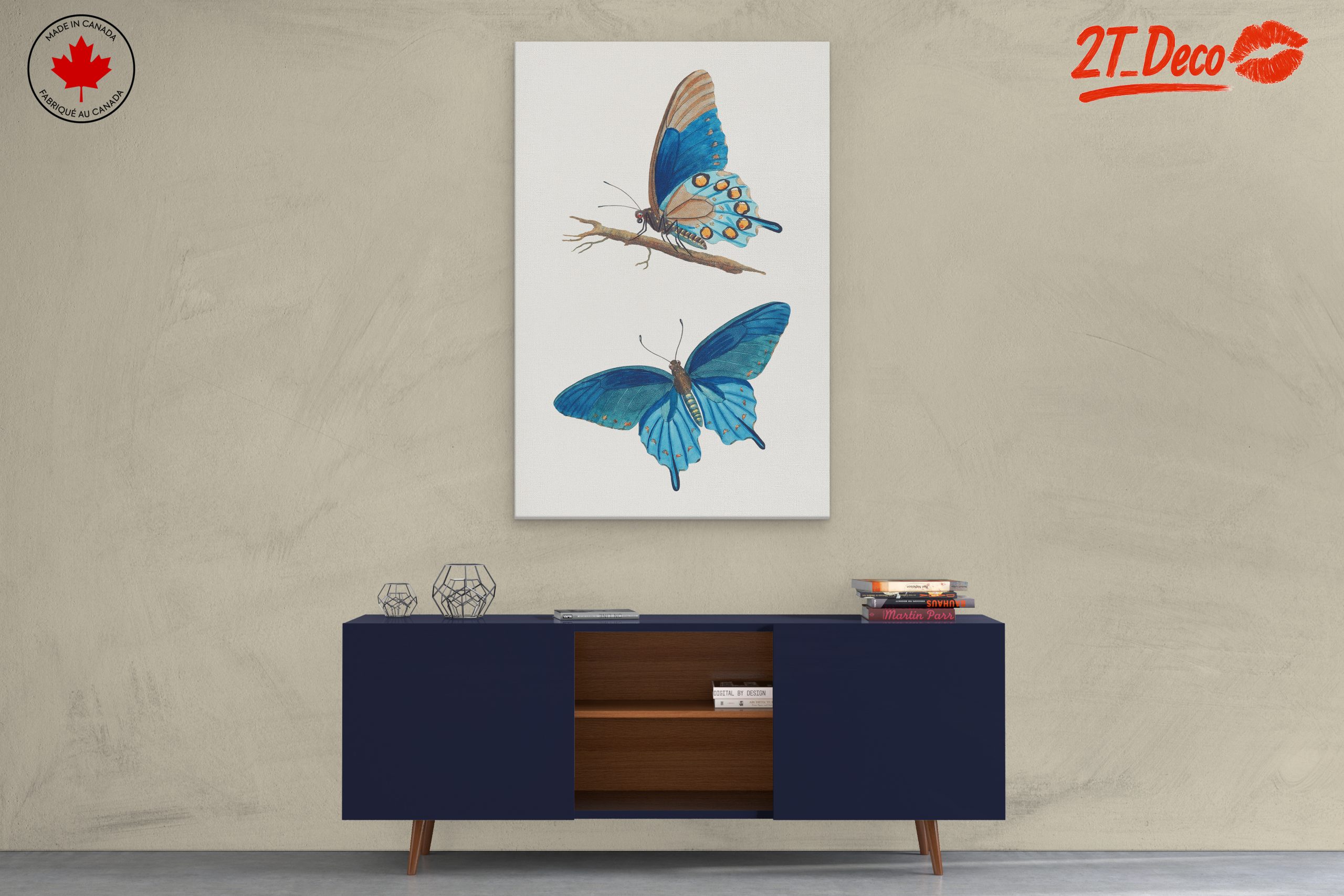 Stunning Blue Butterflies Artwork 2 - Image 3