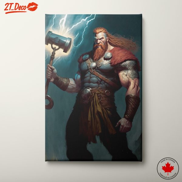 Dynamic Fantasy Character With Hammer