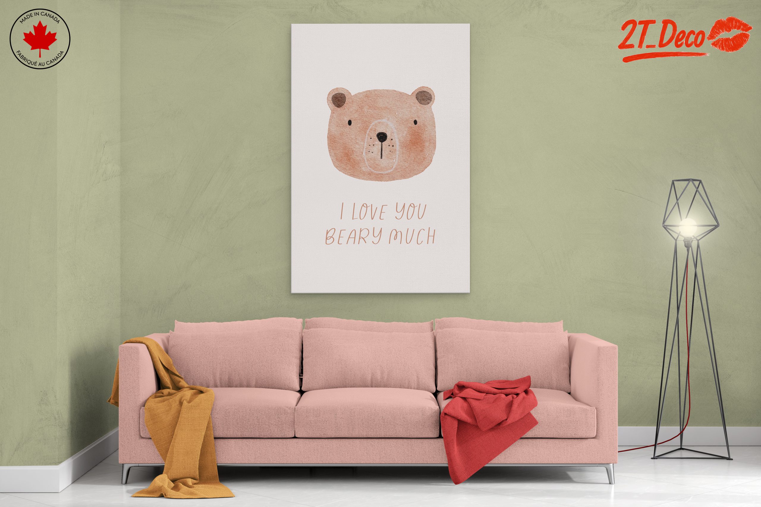 Adorable Bear Illustration with Love Quote - Image 2
