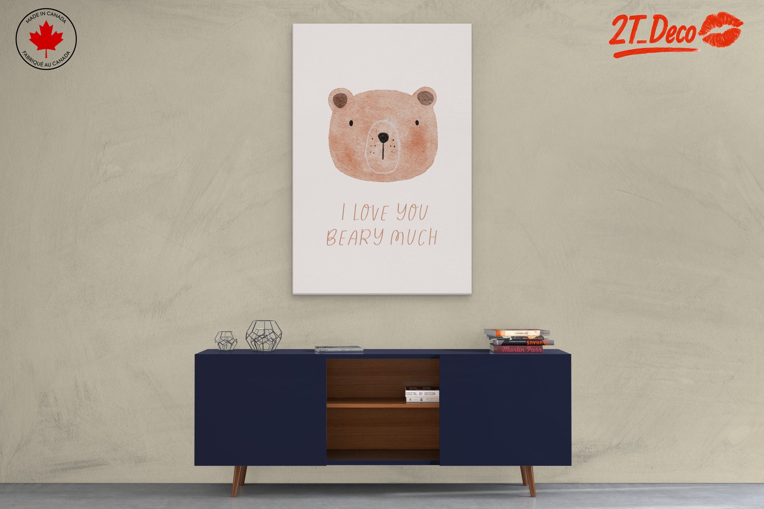 Adorable Bear Illustration with Love Quote - Image 3