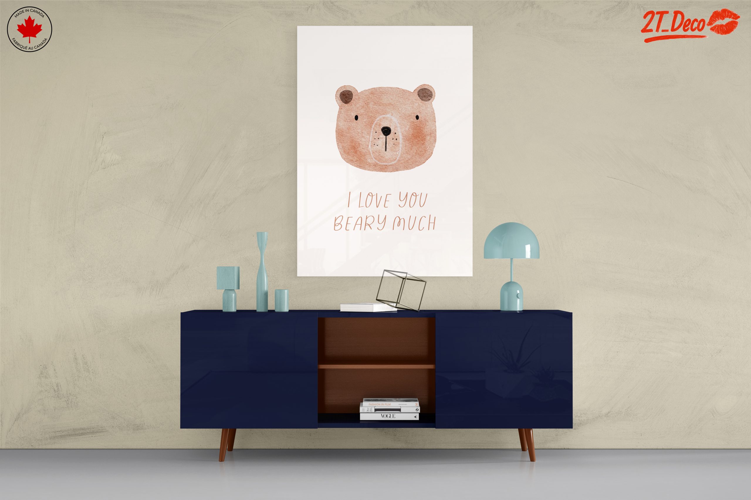 Adorable Bear Illustration with Love Quote - Image 8