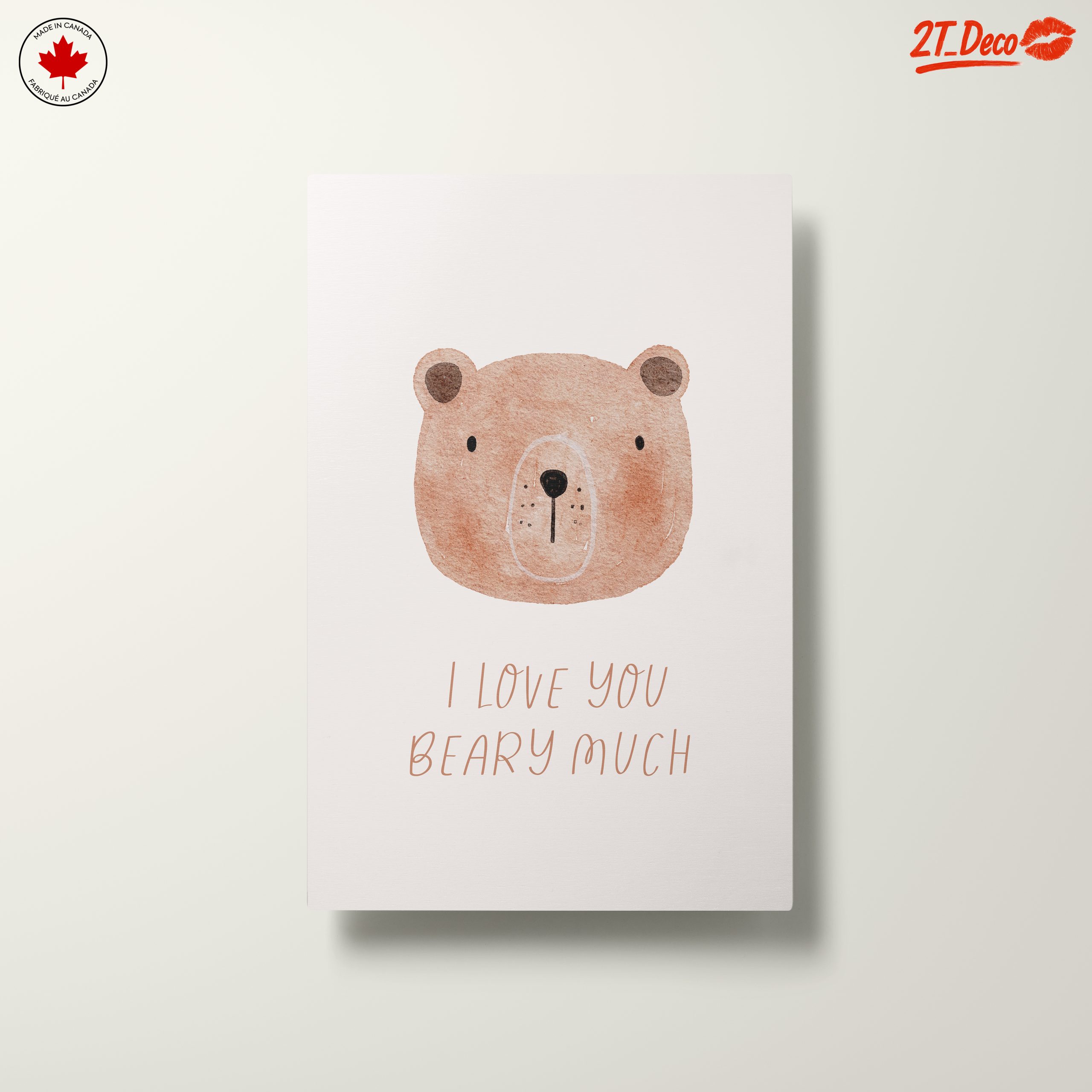 Adorable Bear Illustration with Love Quote - Image 10