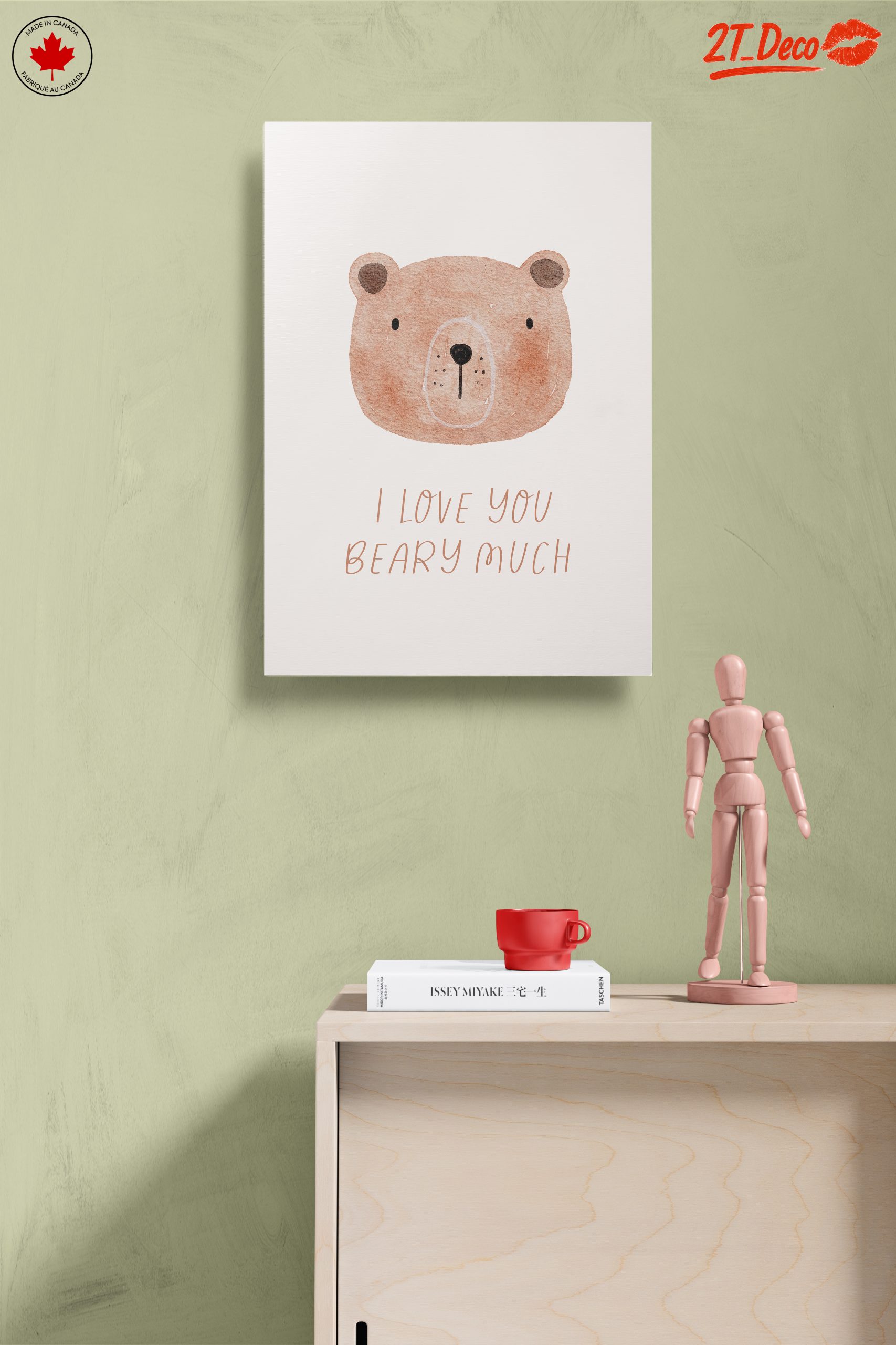 Adorable Bear Illustration with Love Quote - Image 14