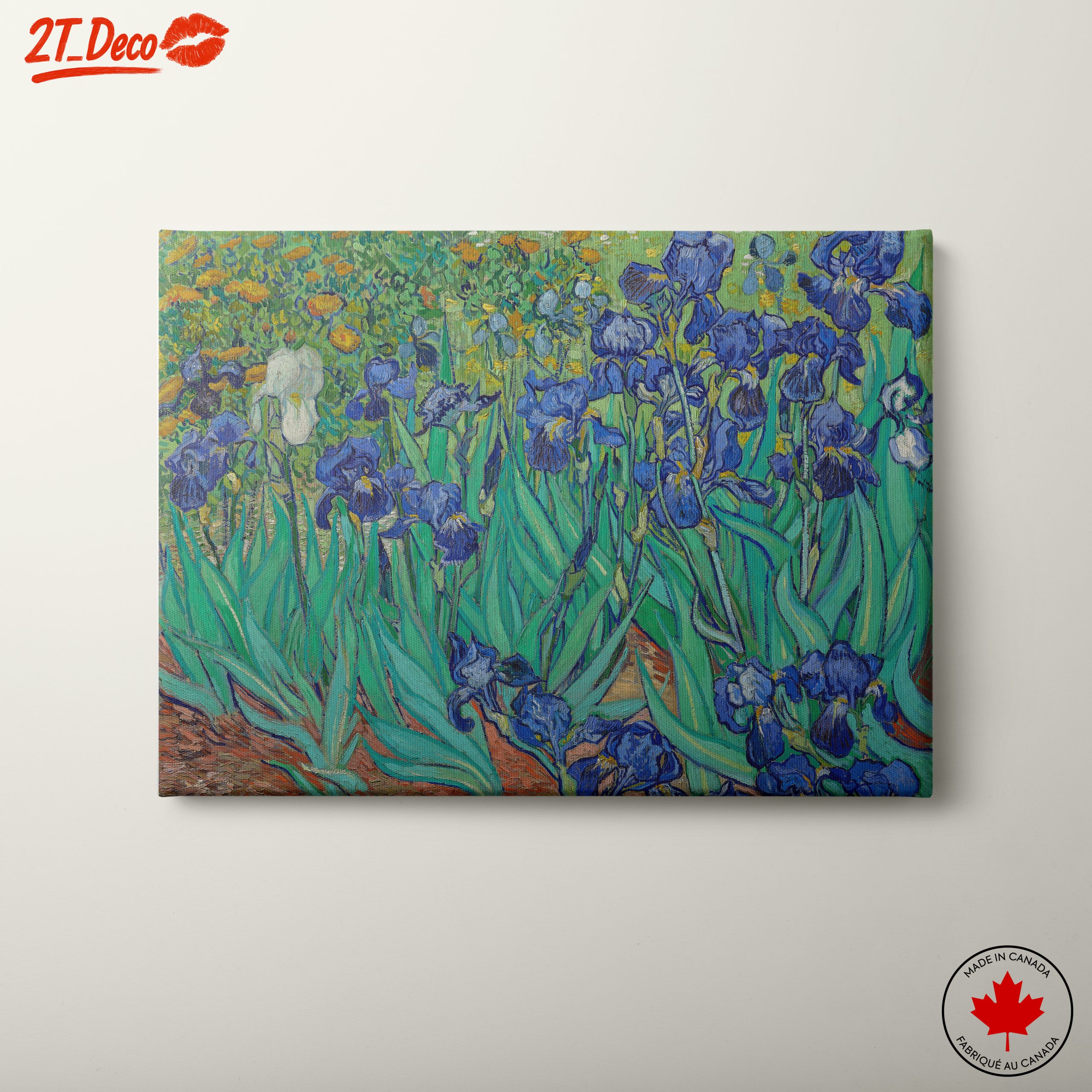 Vibrant Blue Iris Floral Art