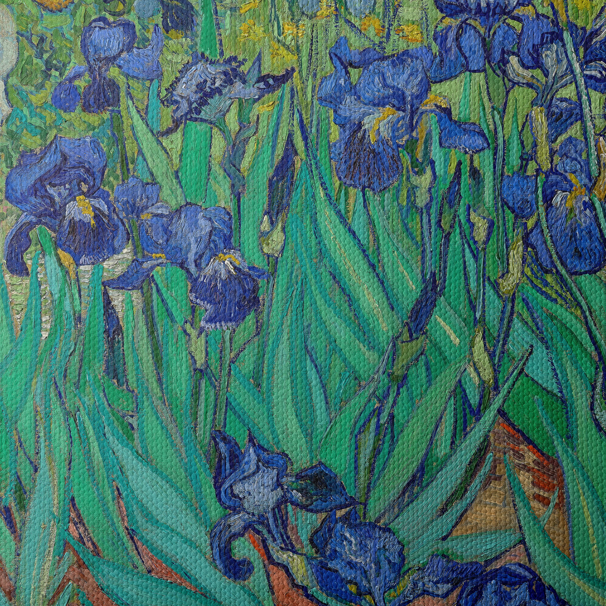 Vibrant Blue Iris Floral Art - Image 4
