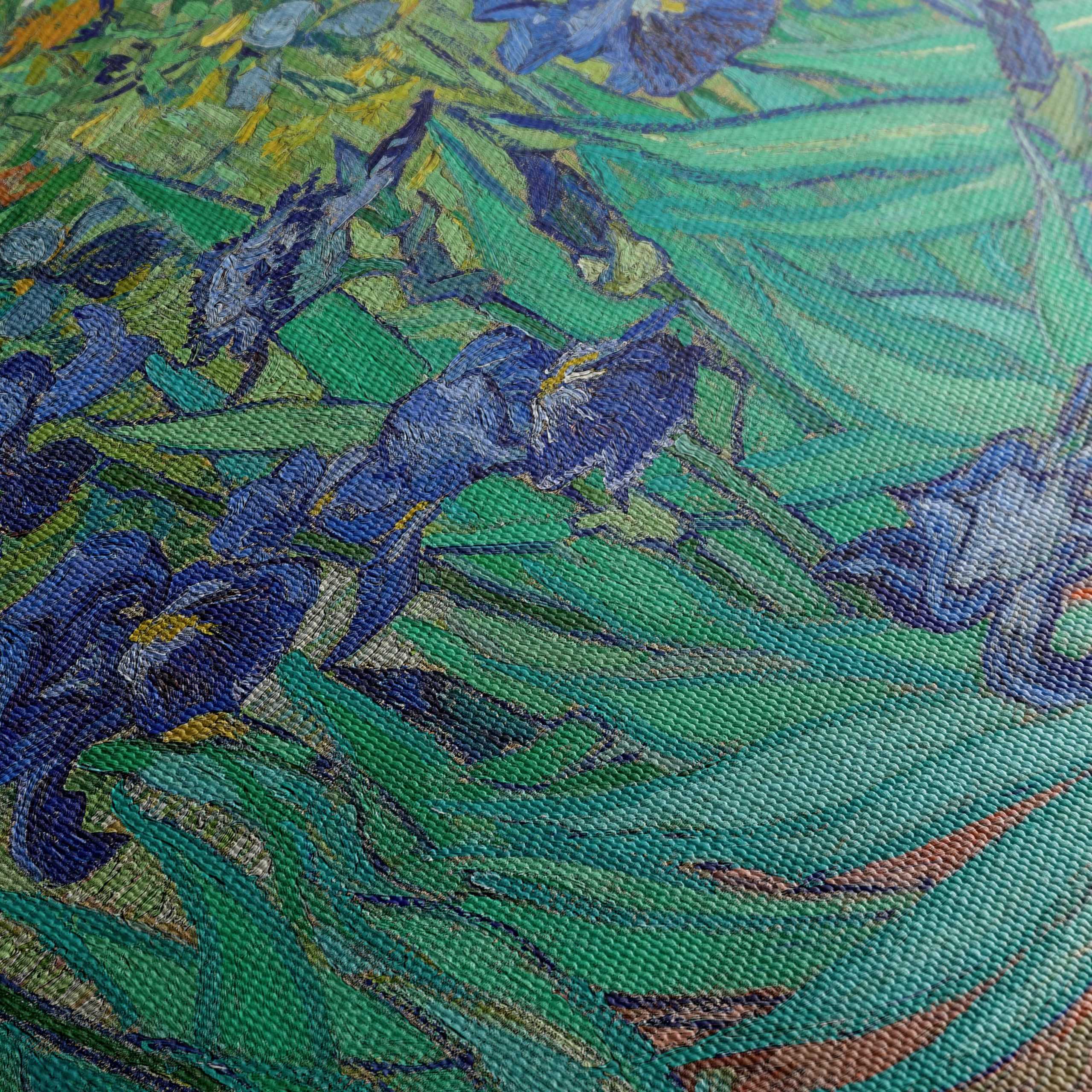 Vibrant Blue Iris Floral Art - Image 5