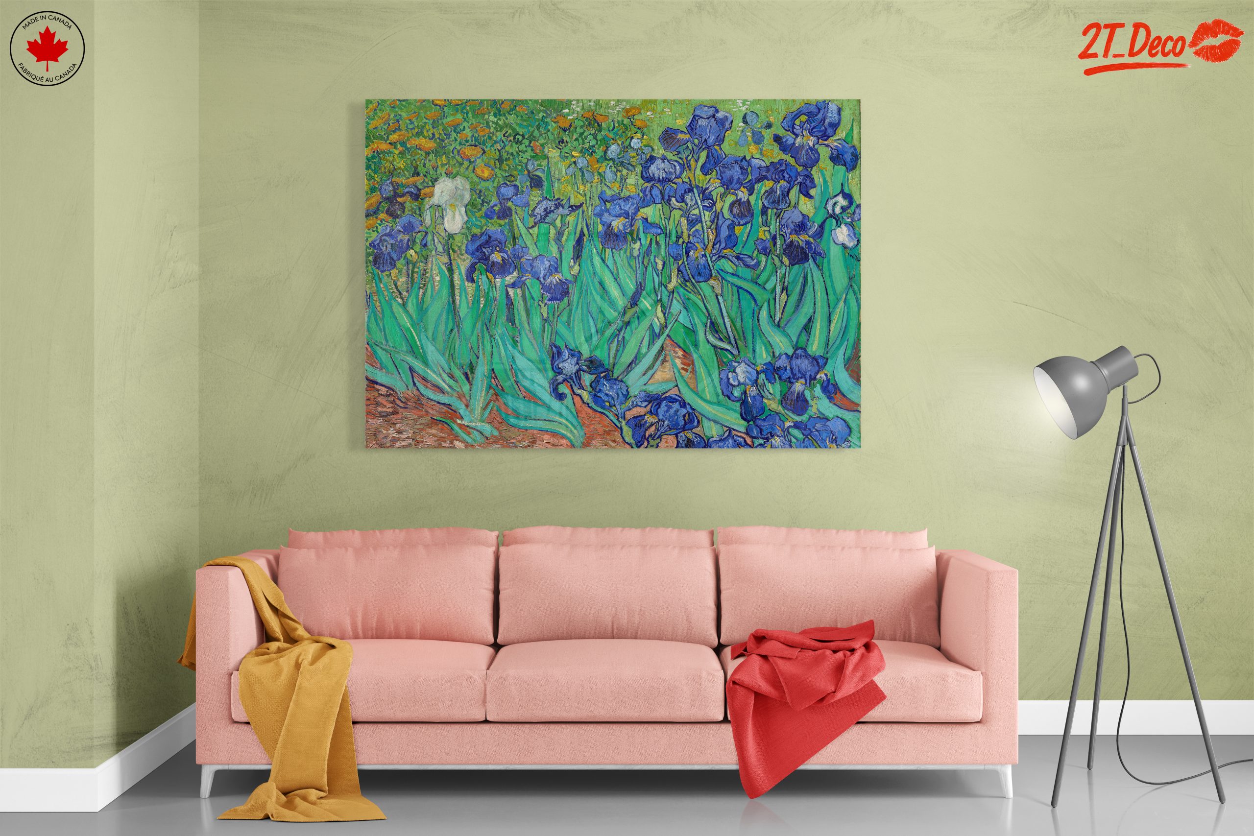Vibrant Blue Iris Floral Art - Image 7