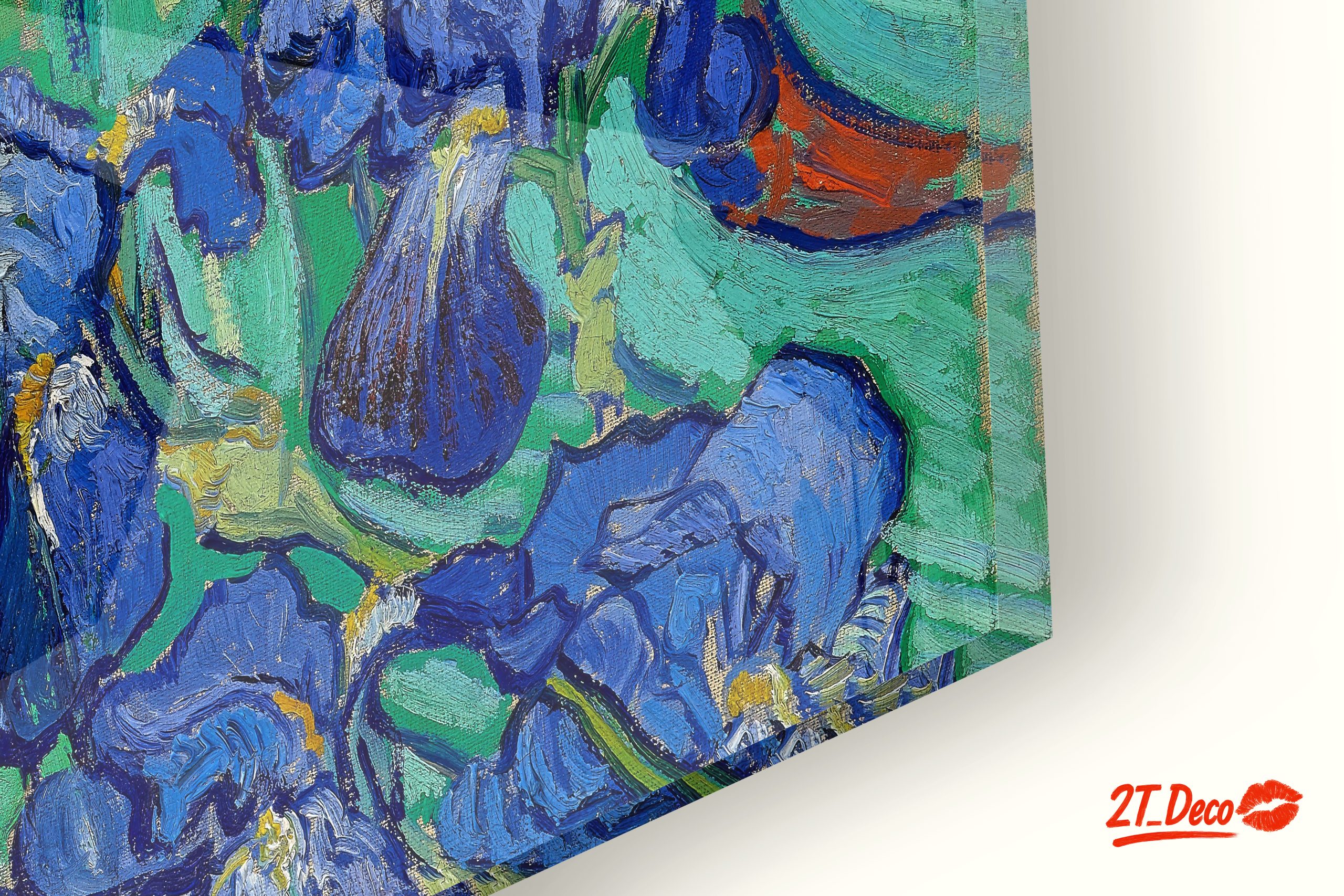Vibrant Blue Iris Floral Art - Image 9