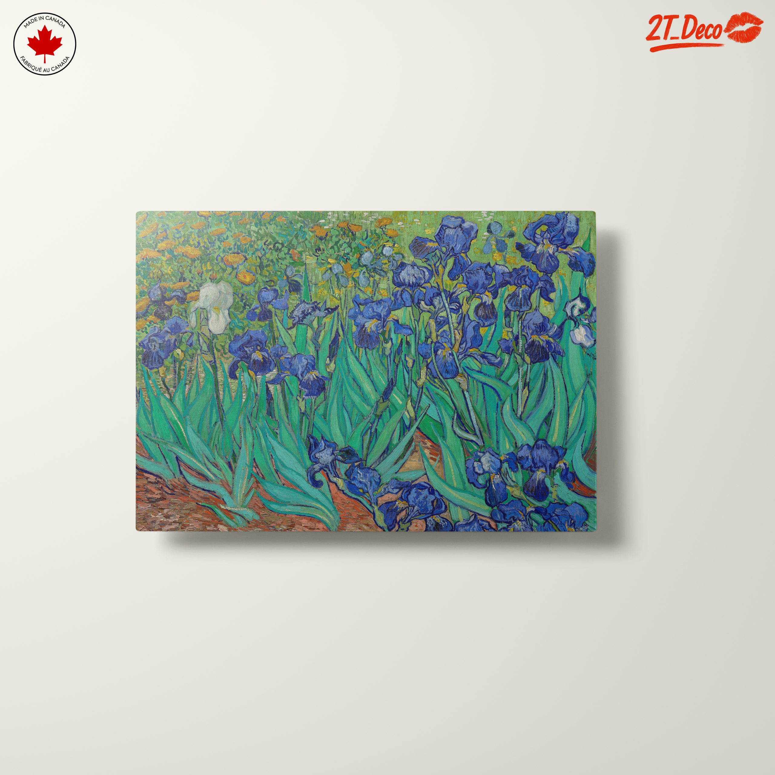 Vibrant Blue Iris Floral Art - Image 10