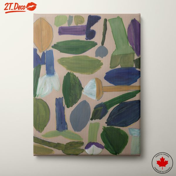 Abstract Botanical Design with Leaf Shapes