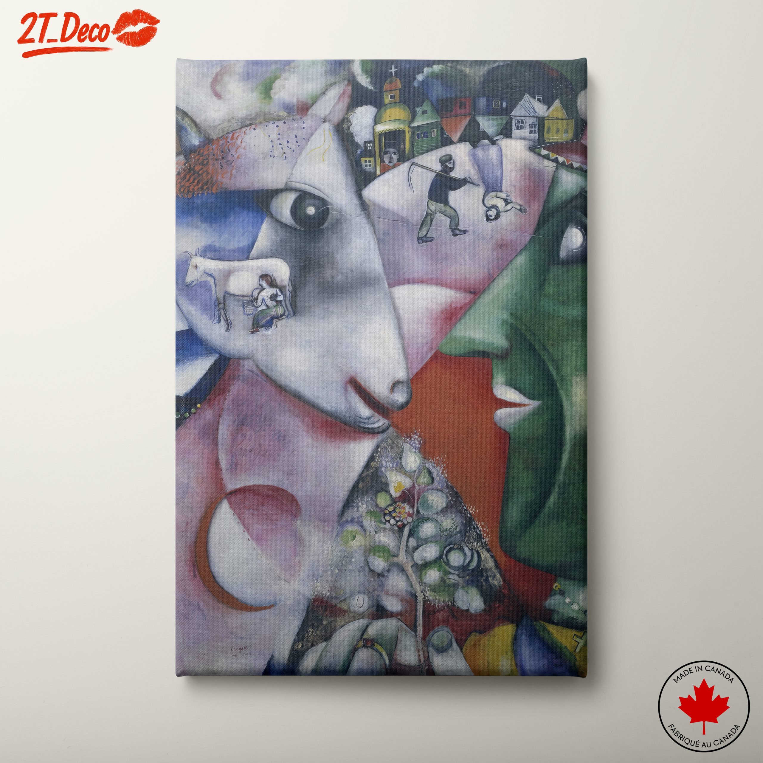 Abstract Cultural Portrait with Vibrant Colors