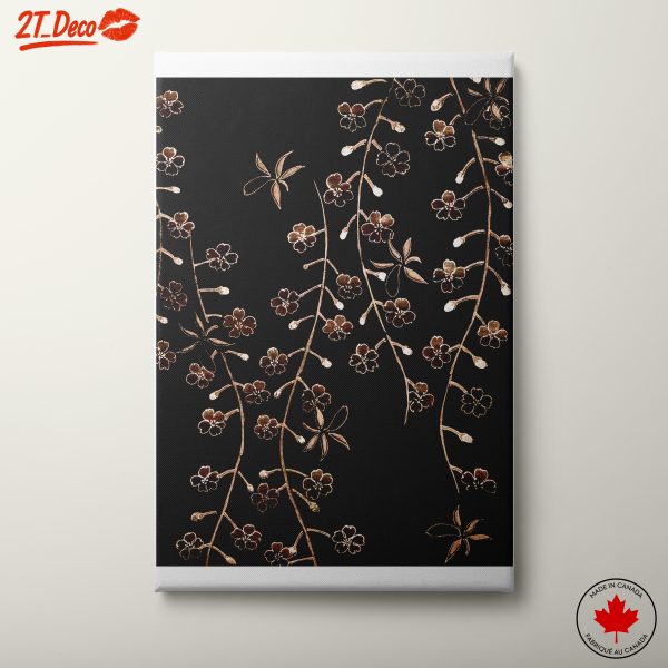 Elegant Floral Design on Black Background