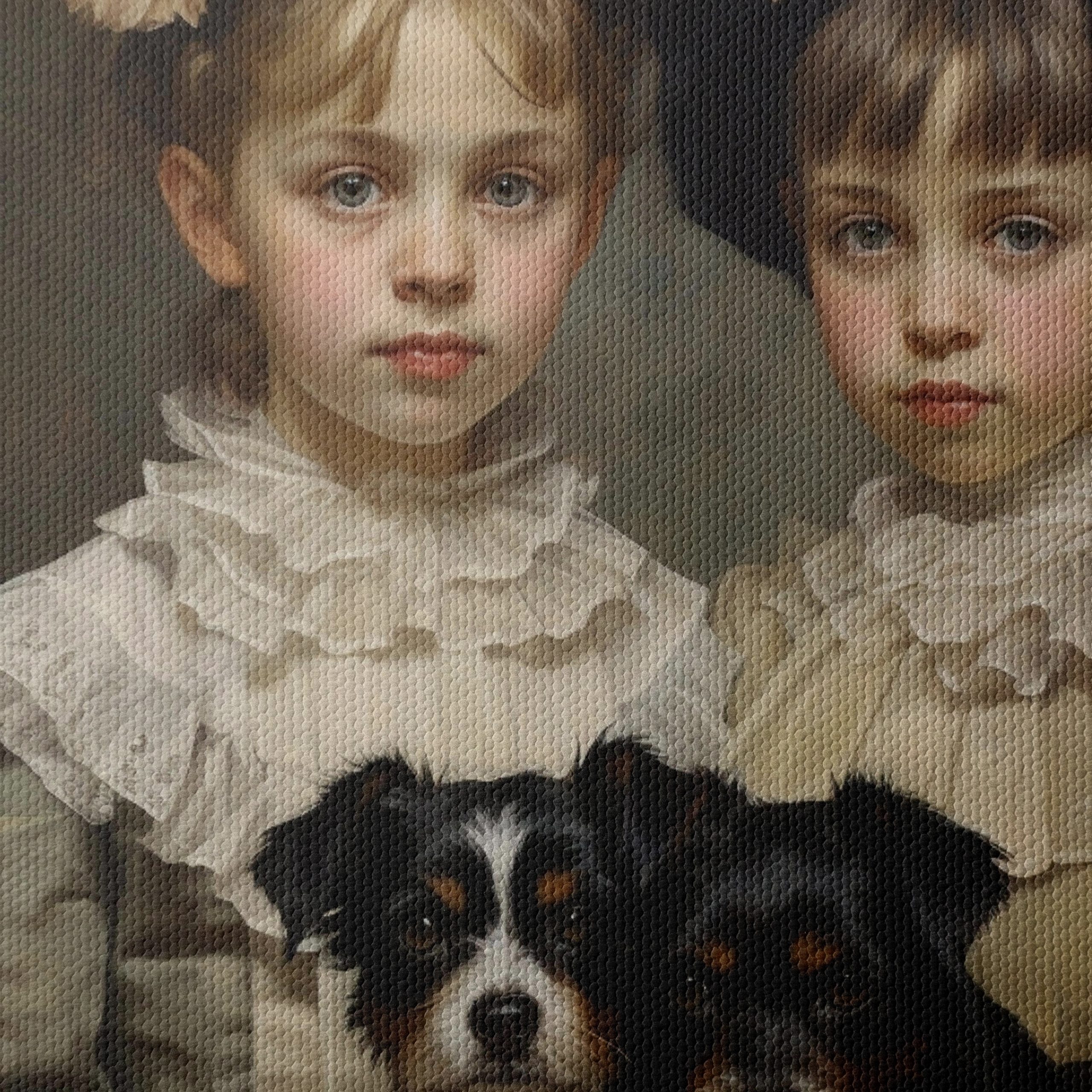 Adorable Children with Dogs in Vintage Style - Image 4