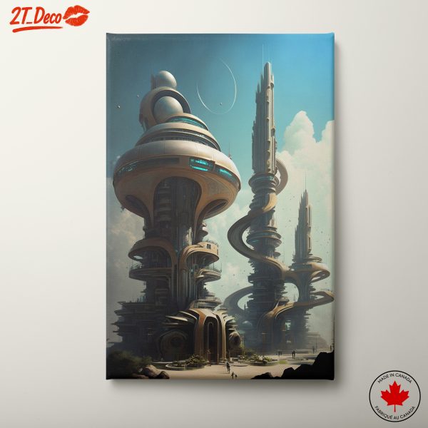 Futuristic Cityscape with Iconic Architecture