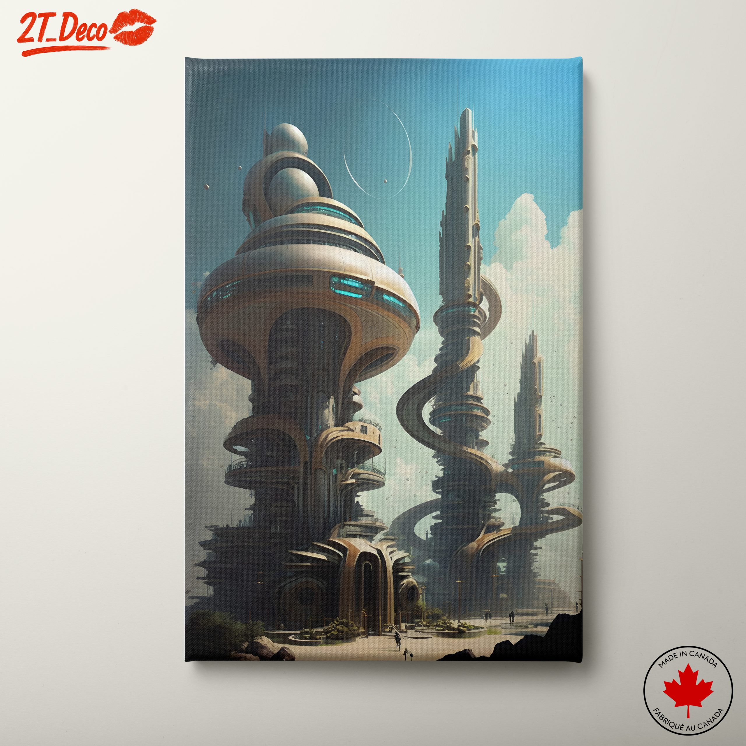 Futuristic Cityscape with Iconic Architecture