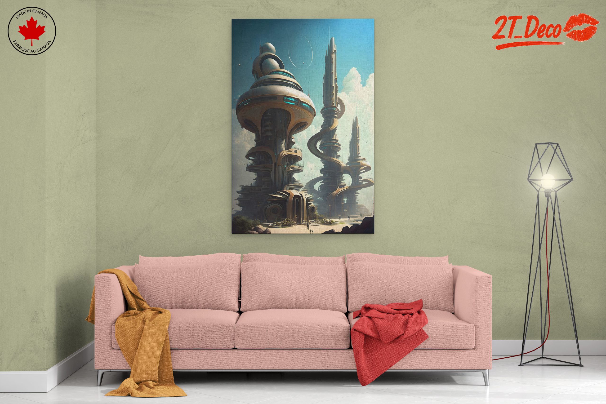 Futuristic Cityscape with Iconic Architecture - Image 2