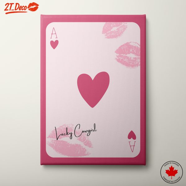 Lucky Cowgirl Whimsical Playing Card Art