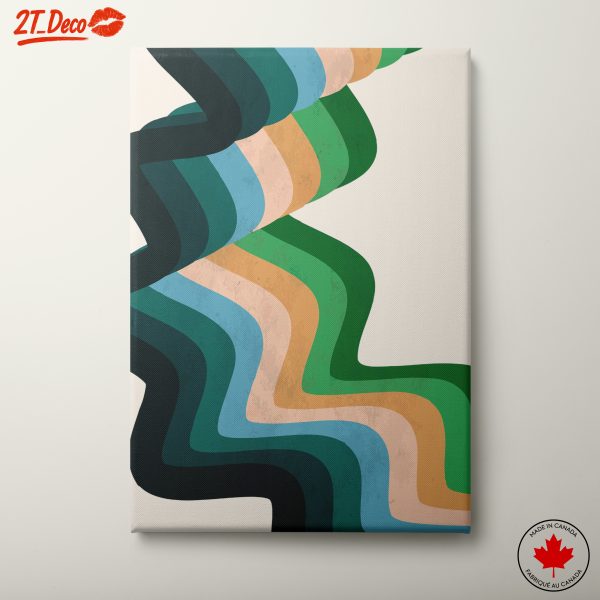 Colorful Abstract Interior Waves Art