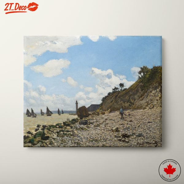 Abstract Coastal Landscape with Sailboats