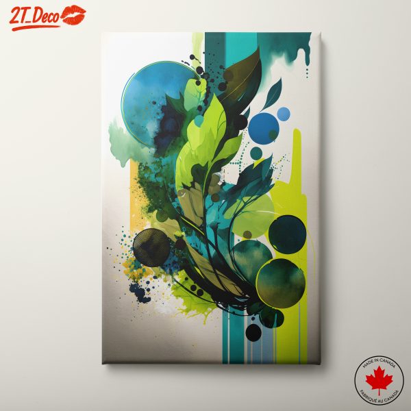 Vibrant Botanical Abstract Composition