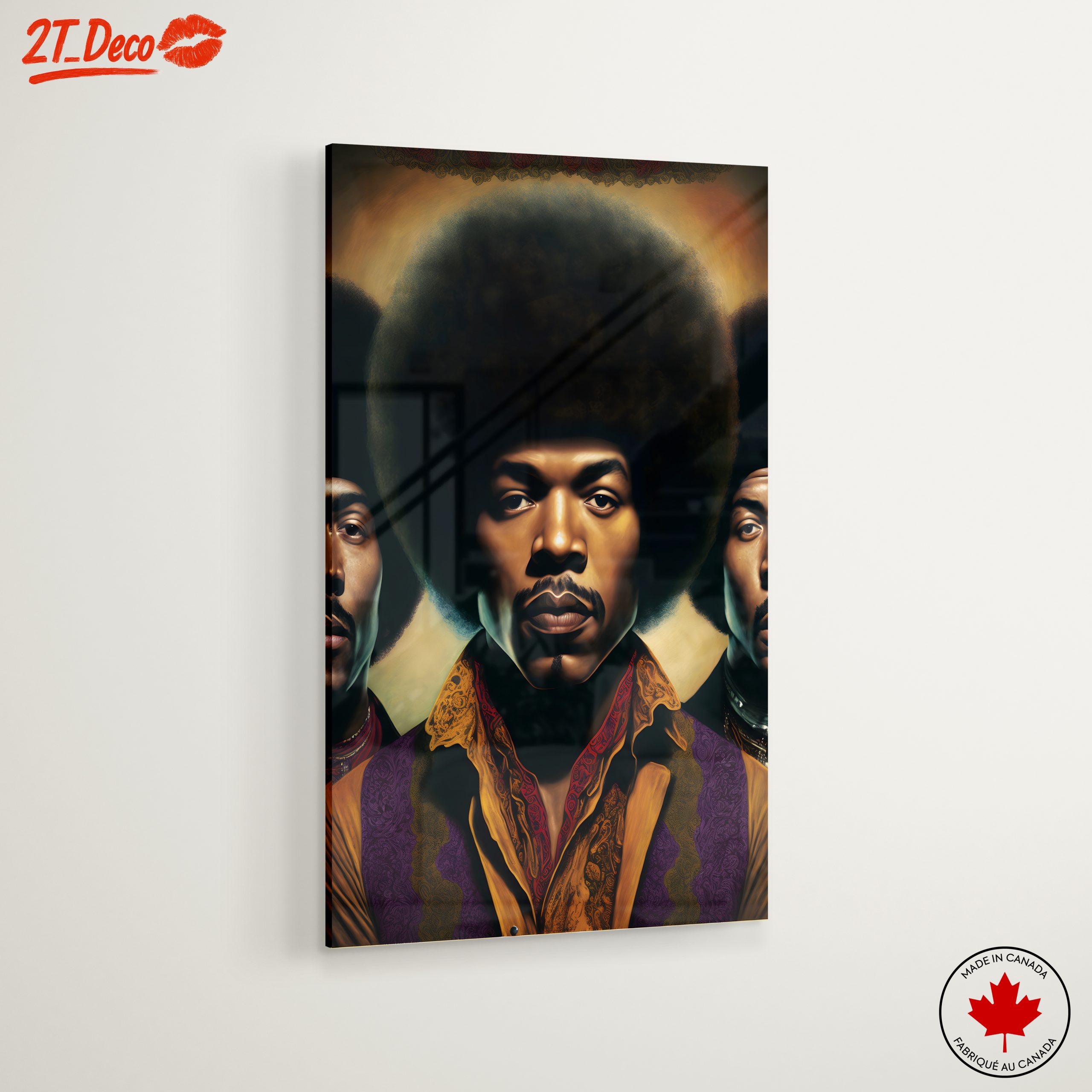 Modern Cultural Portrait of Afro Style Figures - Image 6