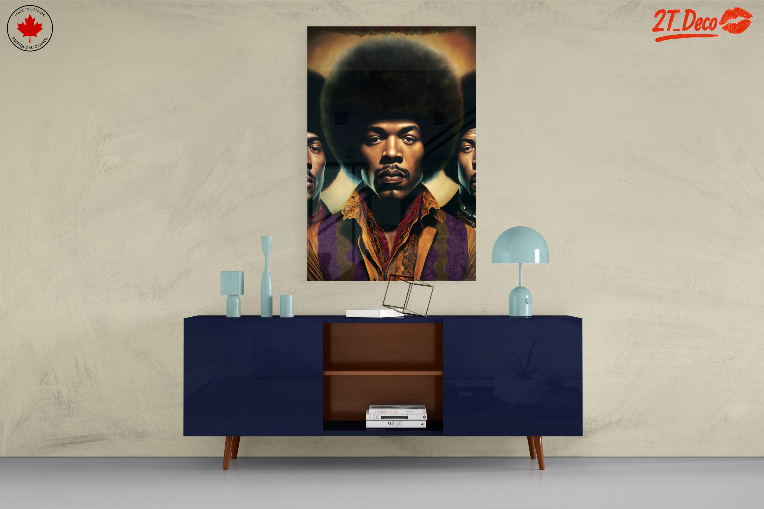 Modern Cultural Portrait of Afro Style Figures - Image 8