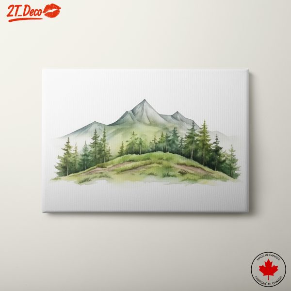 Majestic Mountain Landscape with Pine Trees