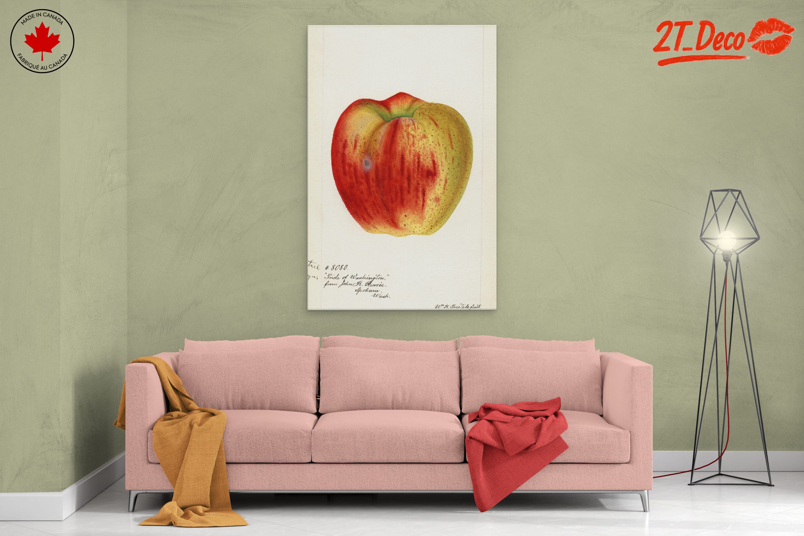 Stylized Apple Artwork in Abstract Style - Image 2