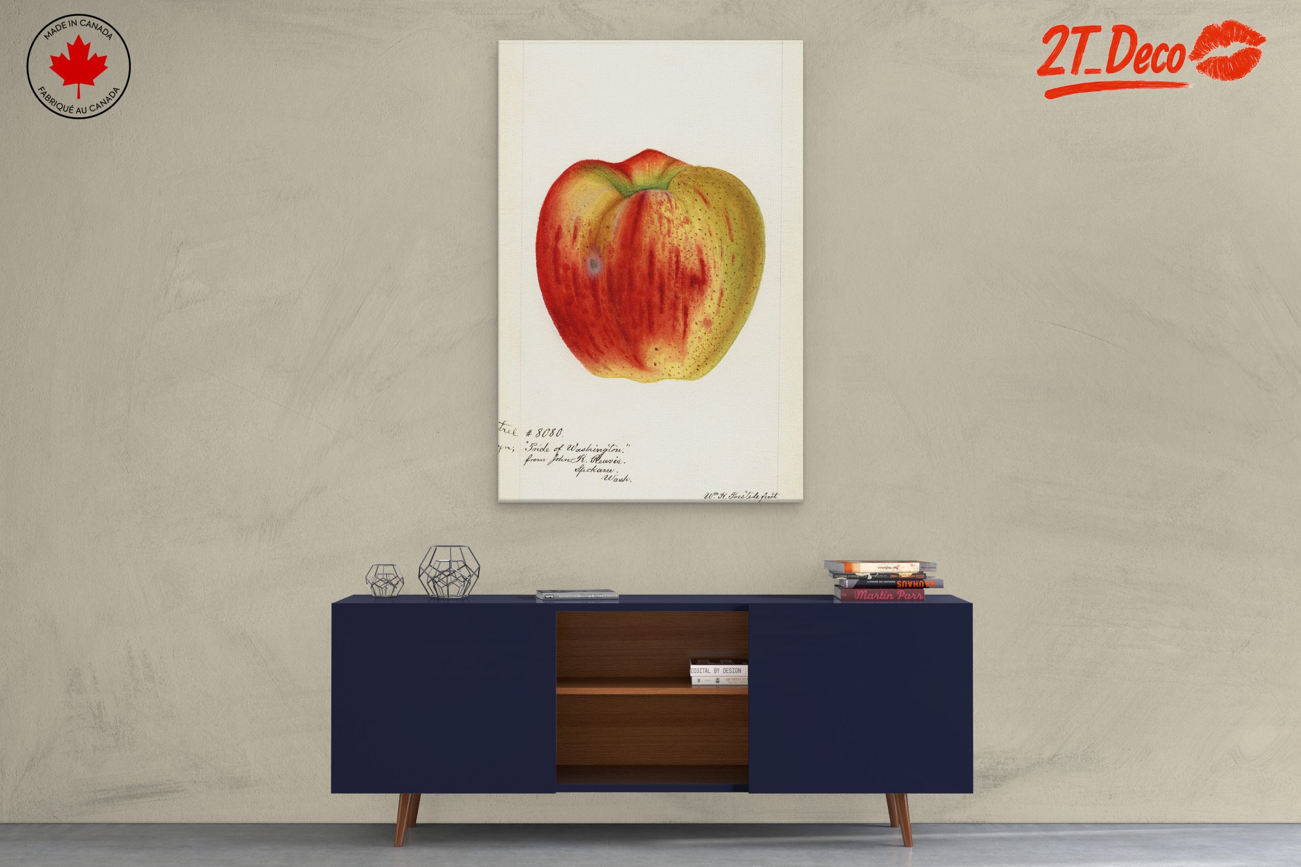 Stylized Apple Artwork in Abstract Style - Image 3