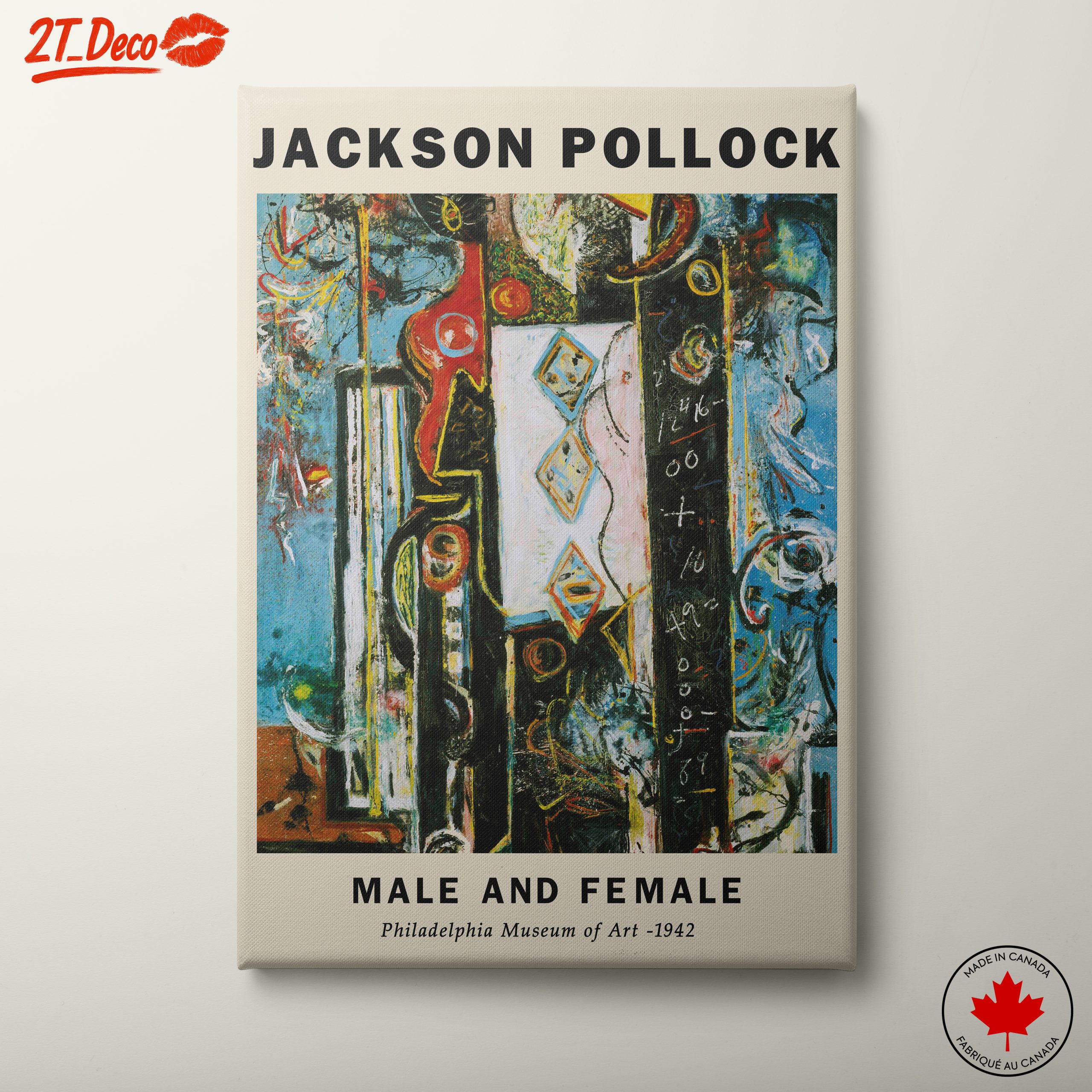 Jackson Pollock Male and Female Artwork
