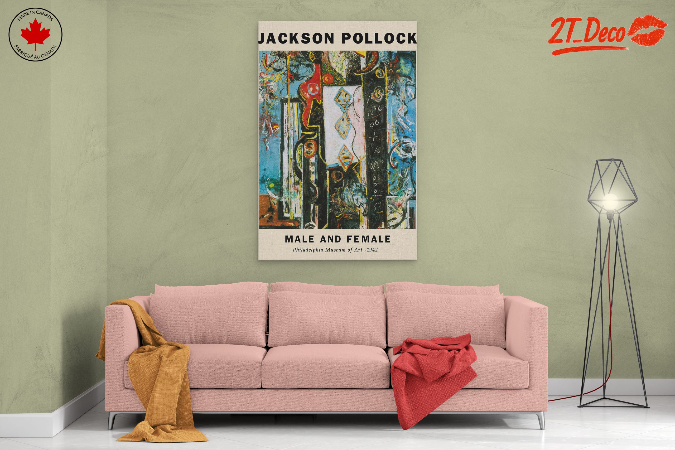 Jackson Pollock Male and Female Artwork - Image 2
