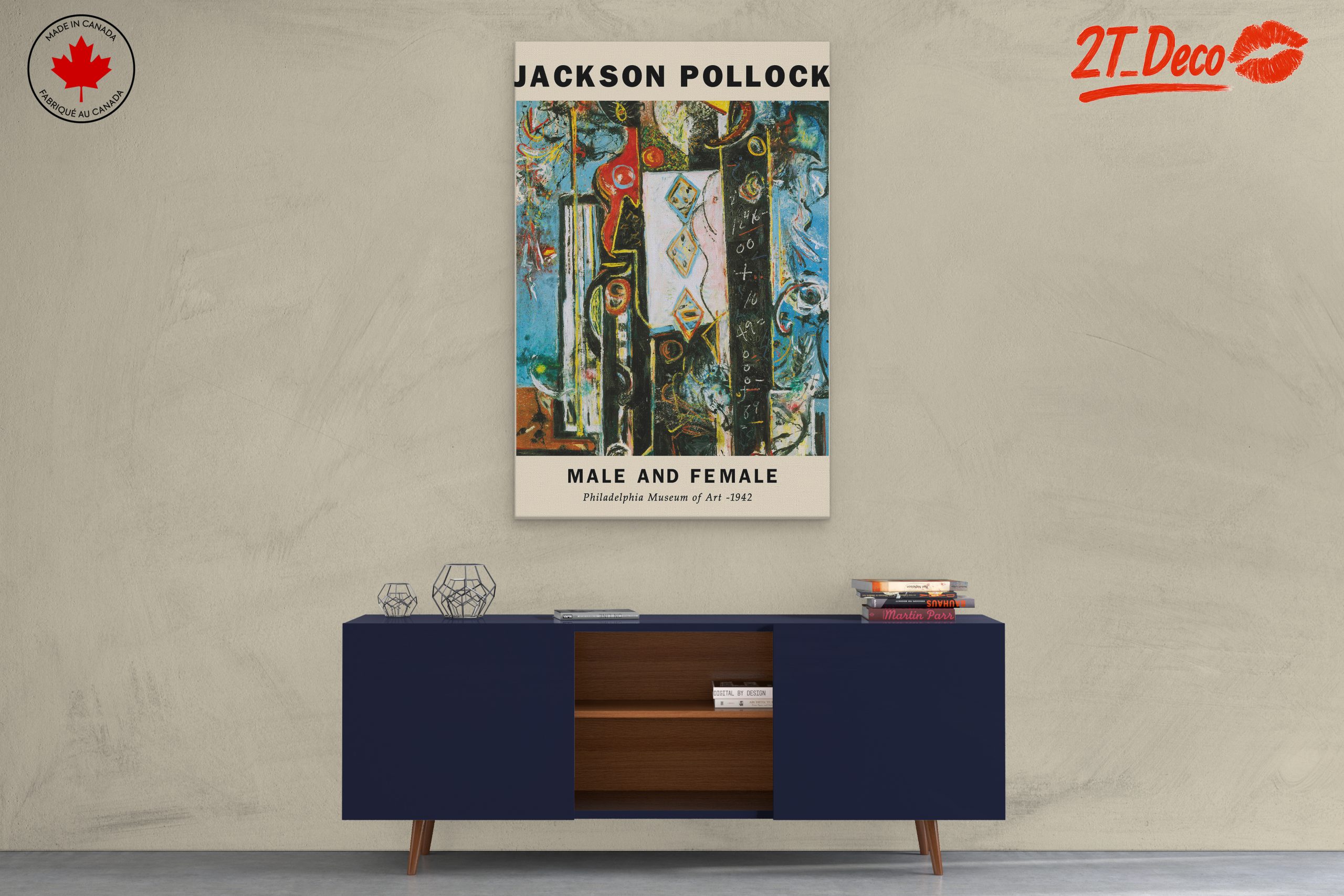 Jackson Pollock Male and Female Artwork - Image 3