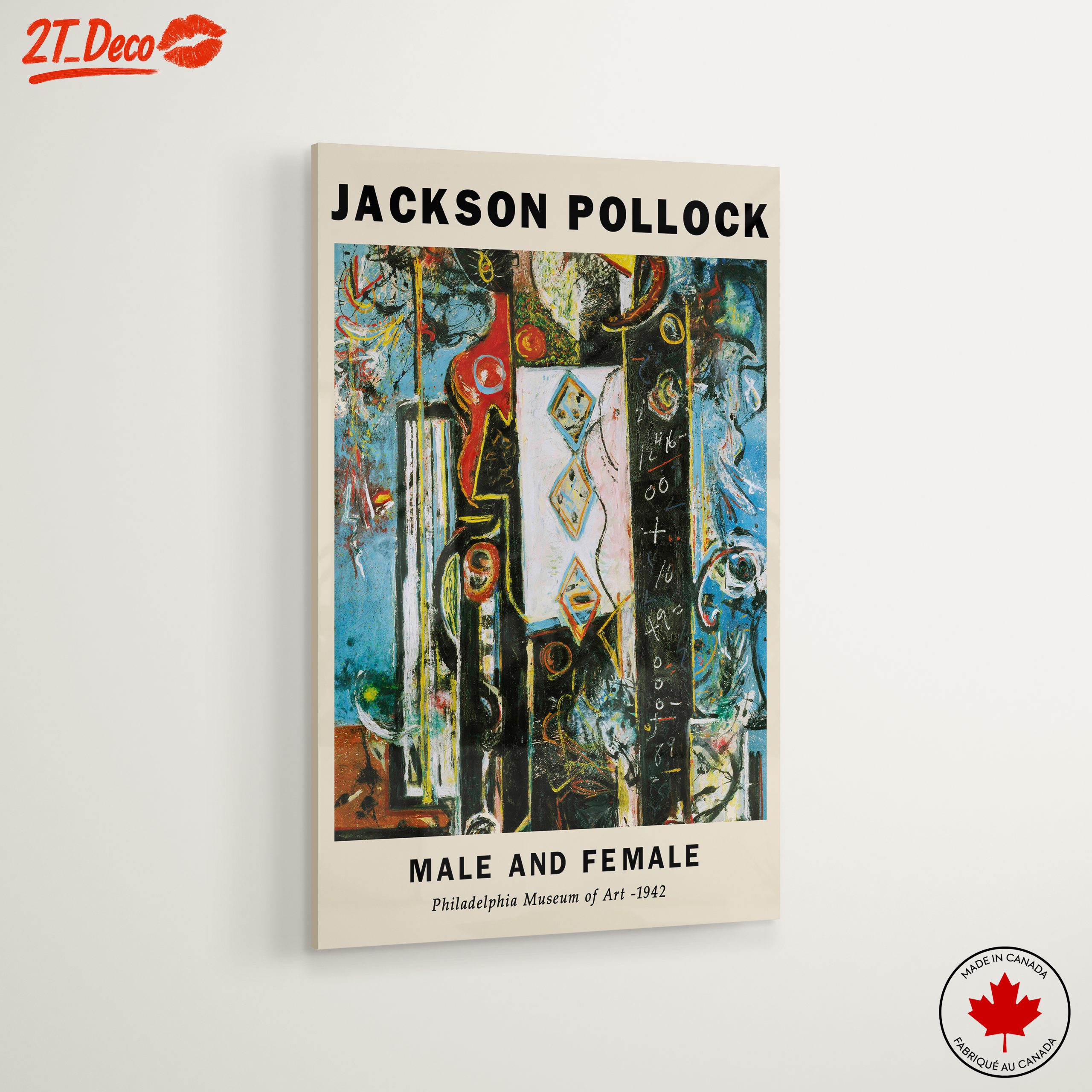 Jackson Pollock Male and Female Artwork - Image 6